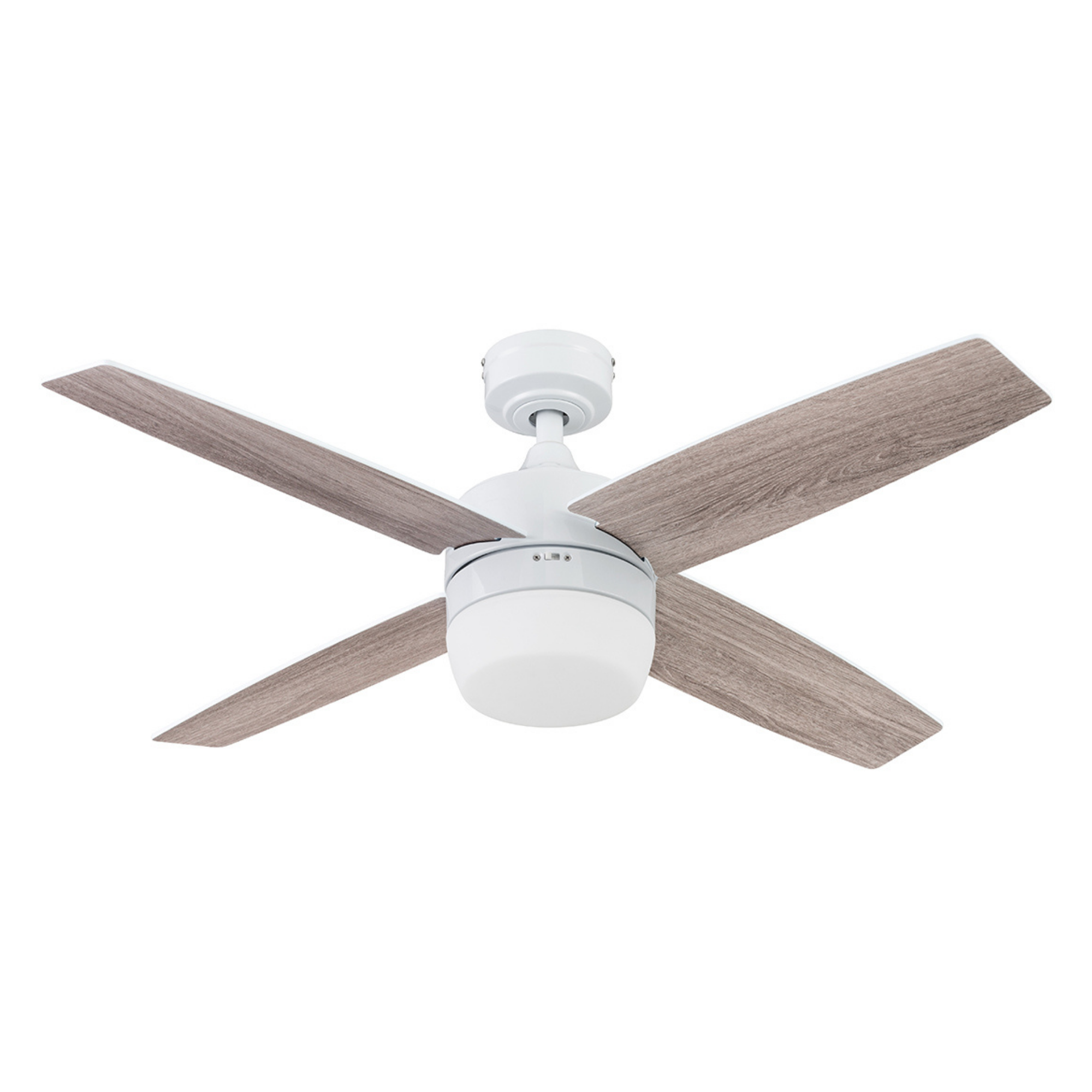 44 Inch White Atlas Ceiling Fan with Remote Control - Perfect for Living Room, Bedroom, and Outdoor Spaces