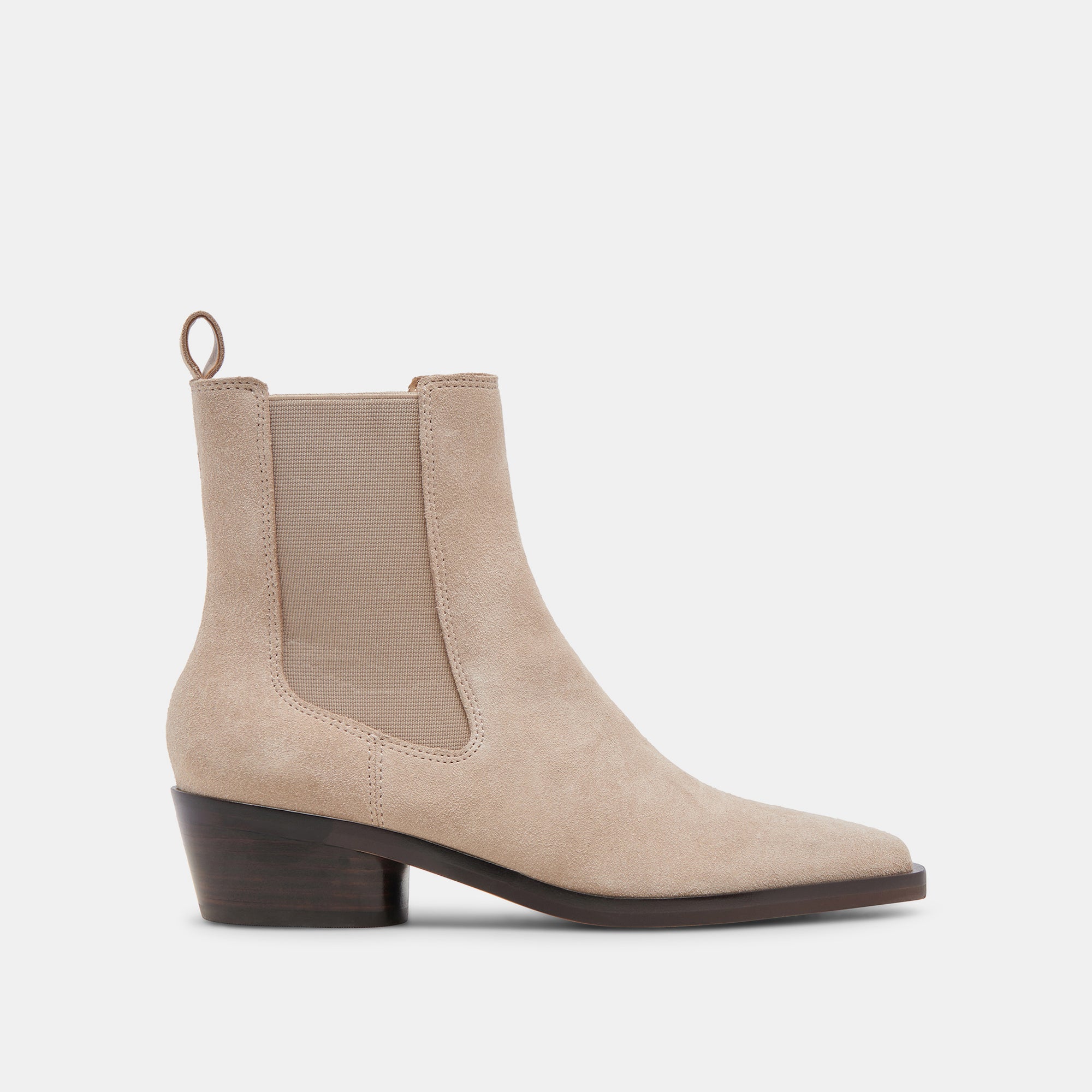 Foster Booties Taupe Suede - Women's Comfortable Slip-On Shoes for Casual Wear & Indoor Use