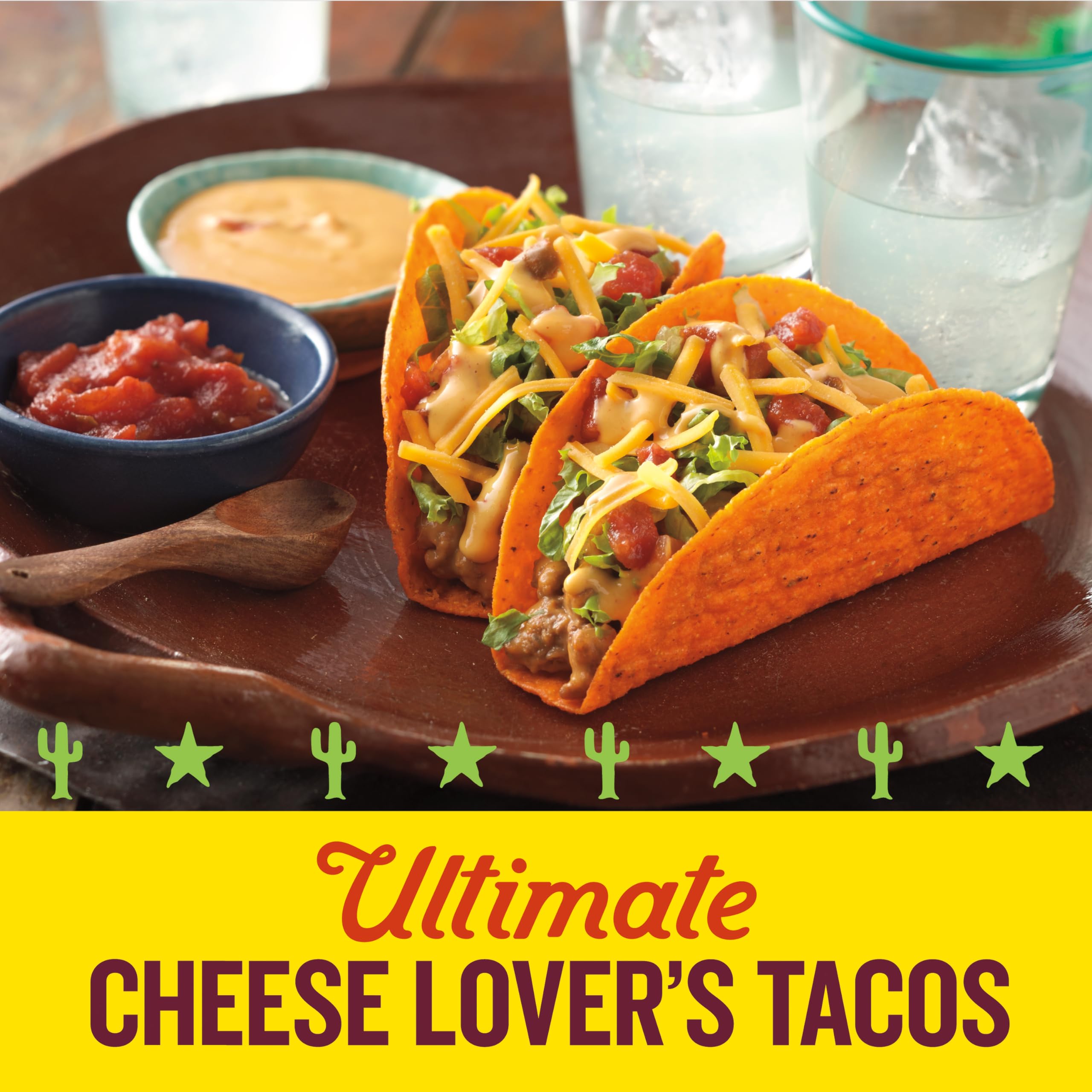 Old El Paso Stand 'N Stuff Bold Nacho Cheese Flavored Taco Shells - 10 Count (Pack of 6) | Crunchy Taco Shells for Nachos, Tacos & Mexican Dishes | Perfect for Family Dinners, Parties & Cinco de Mayo Celebrations