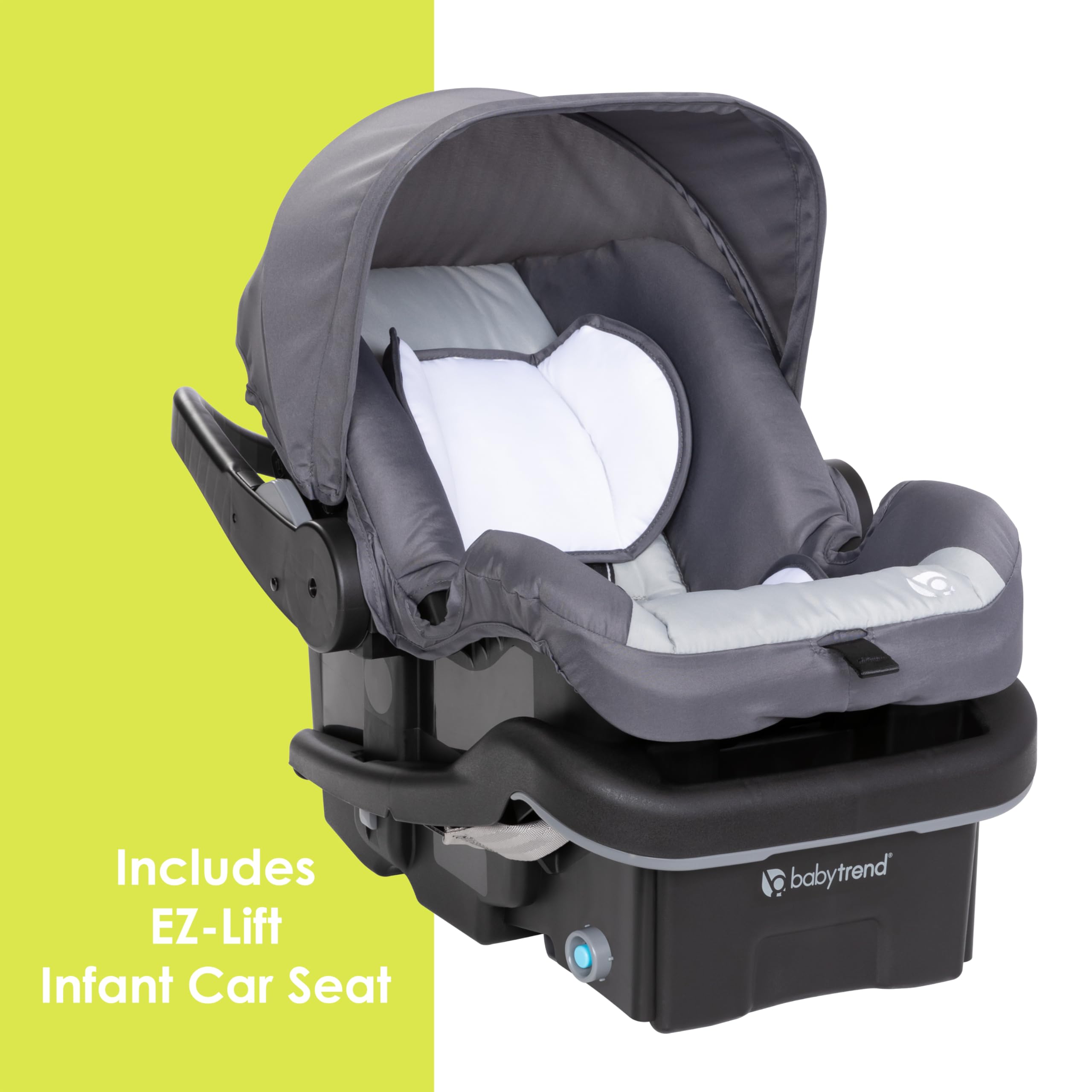 Baby Trend Expedition® Zero Flat Jogger Travel System with LED Lights - Lightweight Stroller & Car Seat Combo for Newborns to Toddlers | Perfect for City Walks, Shopping & Travel | Dash Grey