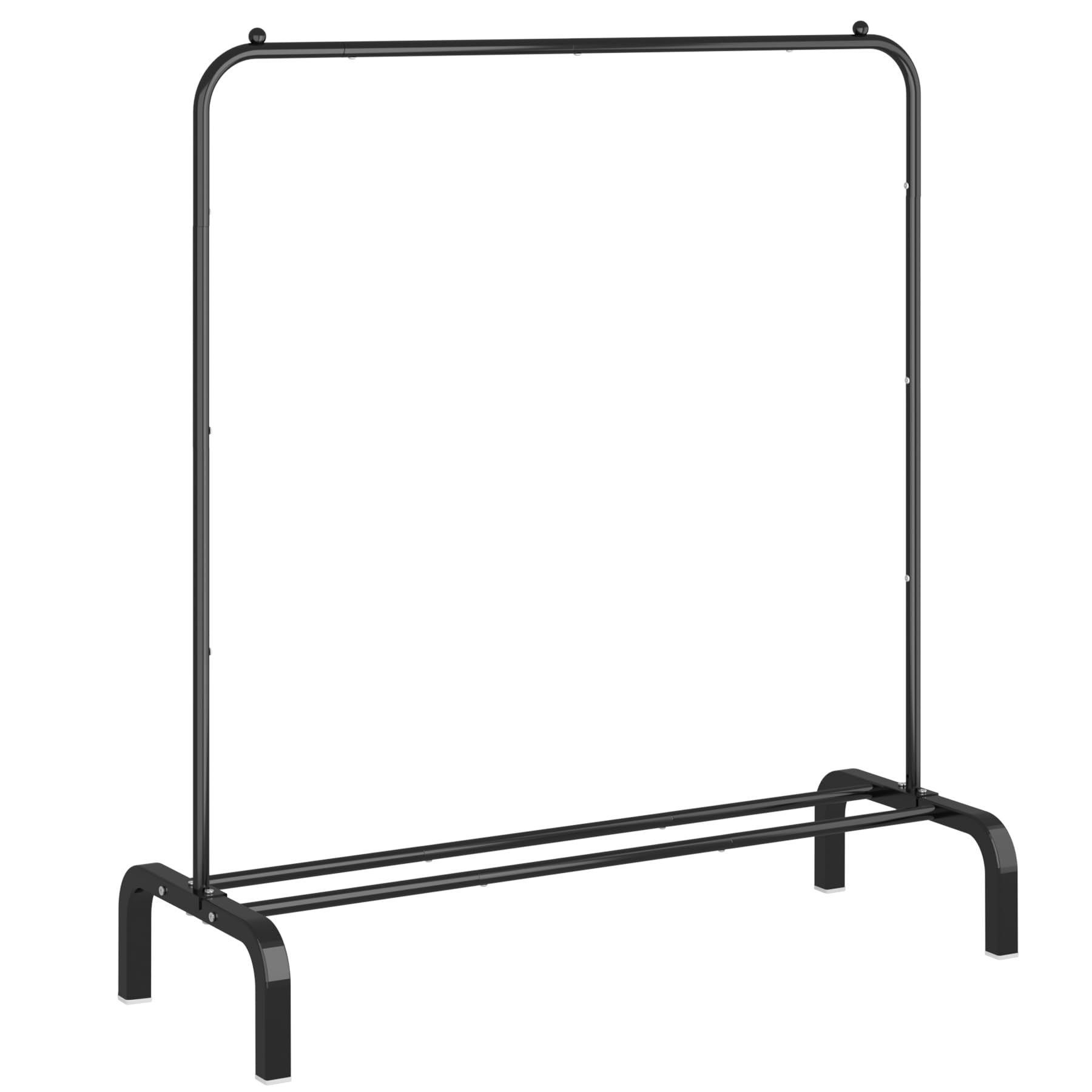 Metal Clothes Rack with Bottom Shelf - Heavy Duty Garment Rack for Hanging Shirts, Jeans, Coats & More (Black) | Perfect for Bedroom, Closet, Laundry Room & Clothing Store Organization