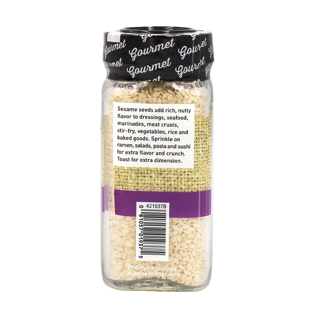Organic Sesame Seed Whole Seasoning 2.4oz (Pack of 6) - Premium Natural Spice Blend for Cooking, Baking & Salad Topping - Perfect for Asian Dishes, Homemade Bread & Healthy Snacks