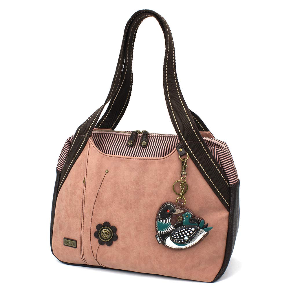 CHALA Bowling Bag - Stylish Loon Bird Design in Dusty Rose - Perfect for Bowling, Travel & Gym Accessories