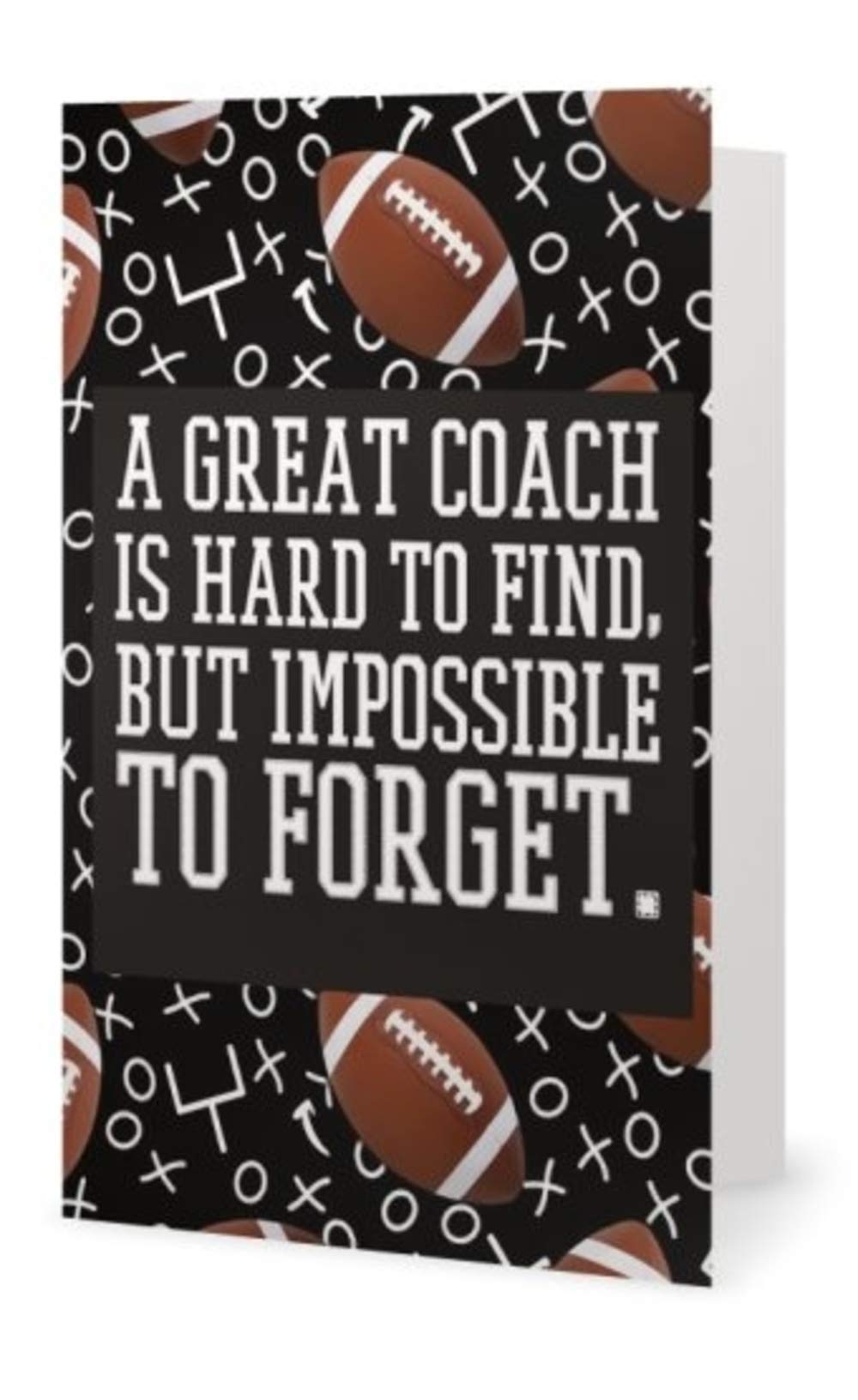 Football Coach Card - Perfect Gift for Football Coaches | Thoughtful Appreciation Present for Coaches Day, Retirement or Season End | Great Coach is Hard to Find & Impossible to Forget