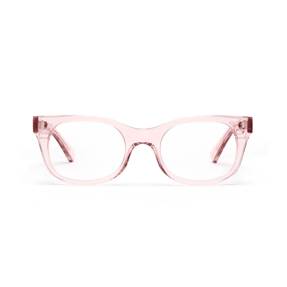 Bixby Reading Glasses - Polished Clear Pink Frame with Anti-Glare Lenses for Women & Men - Perfect for Reading, Computer Use, and Close Work