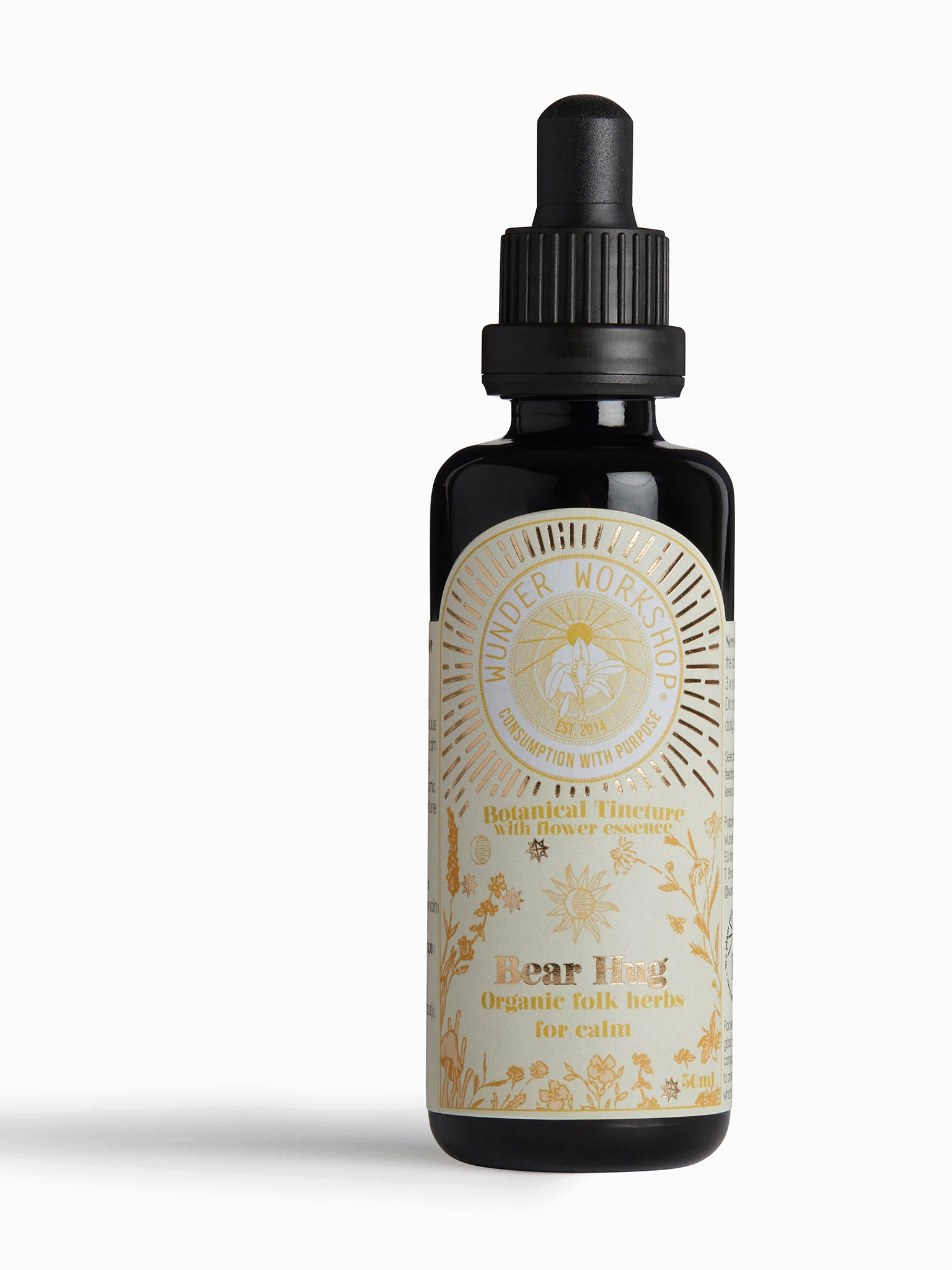 Wunder Workshop Bear Hug Tincture - Organic Herbal Supplement for Stress Relief & Relaxation - Perfect for Daily Wellness Routine & Self-Care Moments