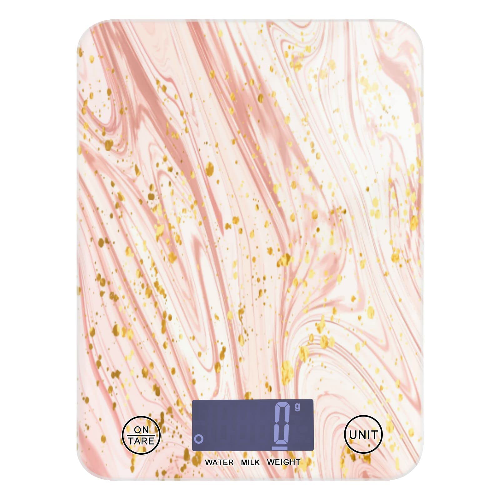 Premium Digital Kitchen Scale - MNSRUU Food Scale with Rose Gold Marble Design, Accurate Ounces & Grams Measurement for Baking, Cooking, Weight Loss | Perfect for Home Kitchens, Meal Prep & Portion Control