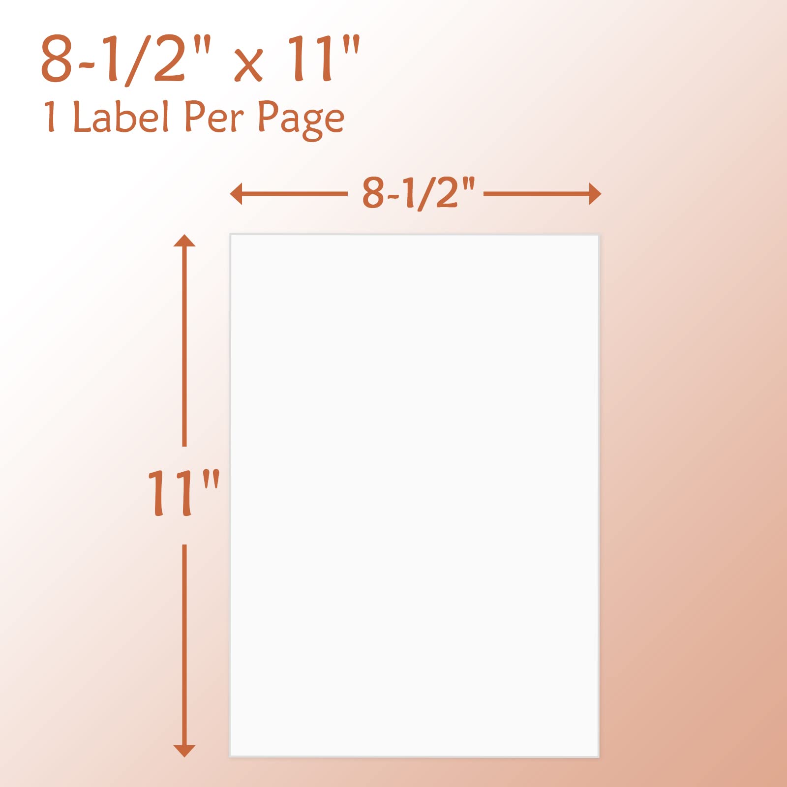 9527 Full Sheet Shipping Labels - 8.5