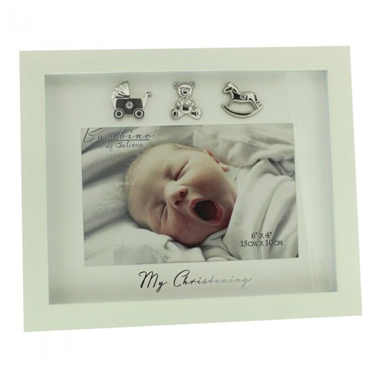 Personalized Christening Photo Frame for Baby - Elegant Cream Keepsake for Baptism, First Communion & Special Occasions - Perfect Gift for Godparents & Family