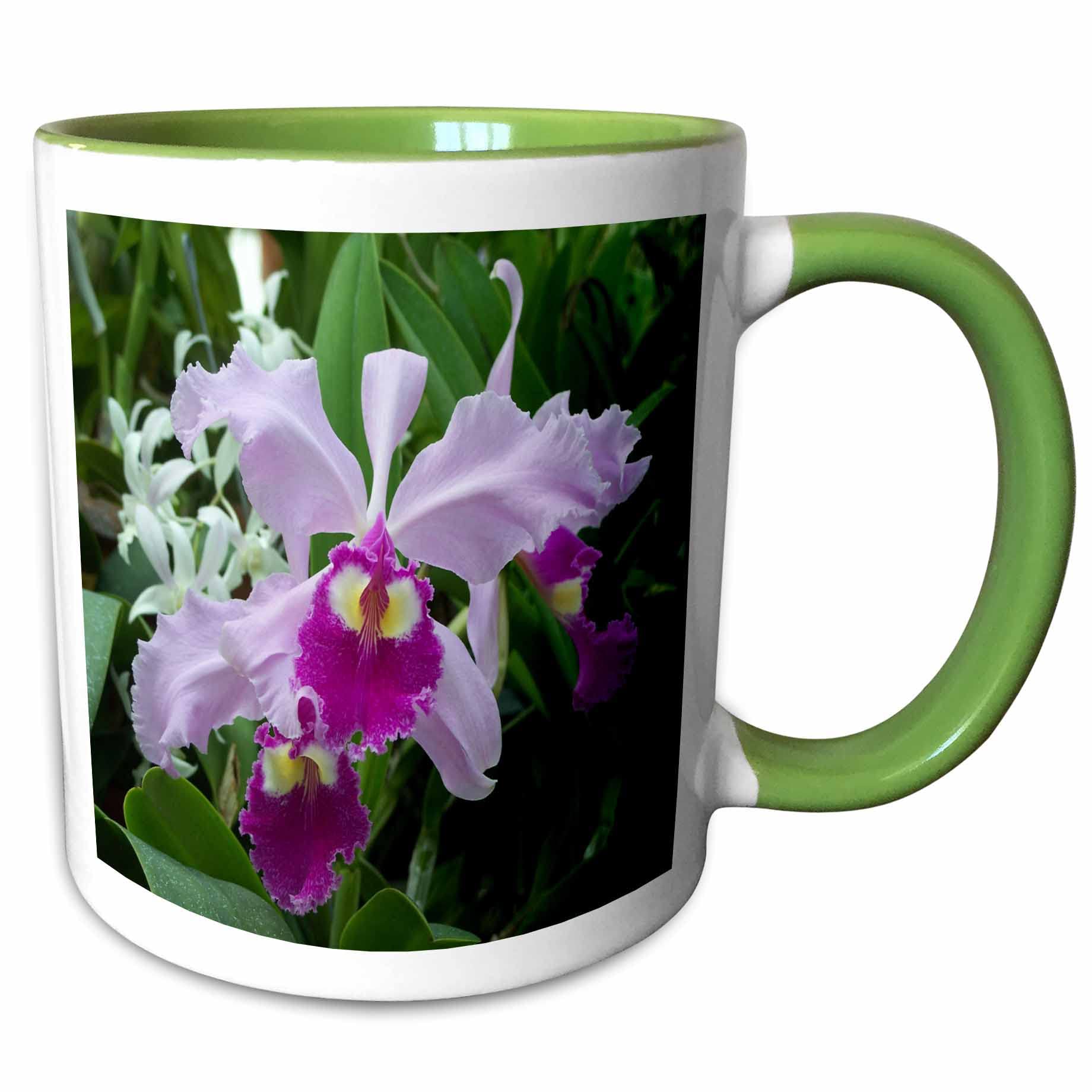 3D Rose Orchid Flower Design Ceramic Coffee Mug - 11 oz, Perfect for Tea, Coffee & Hot Drinks - Ideal for Home, Office & Gifts (mug_3355_12)