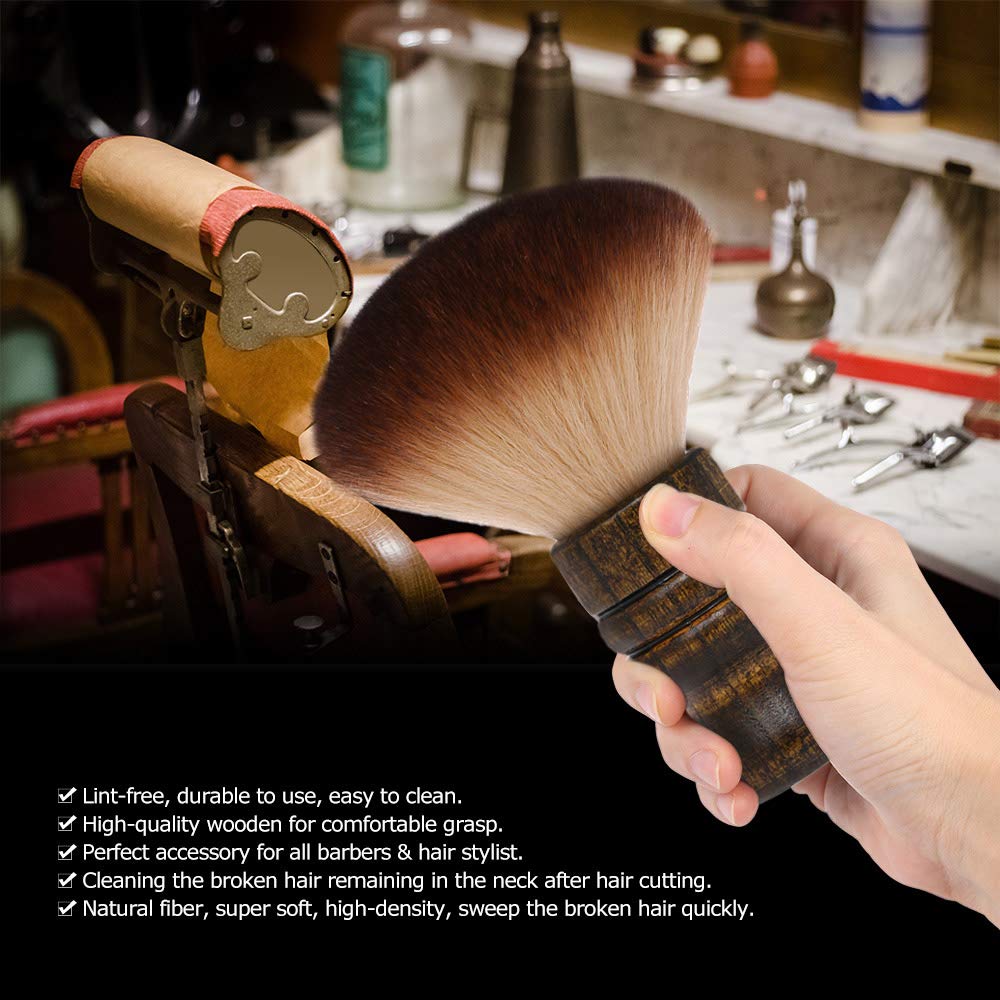 Professional Nylon Barber Neck Duster Brush - Soft Face & Hair Cleaning Brush for Salon & Home Use - Perfect for Hair Sweeping, Styling & Grooming (Great for Barbers, Stylists & Pet Grooming)
