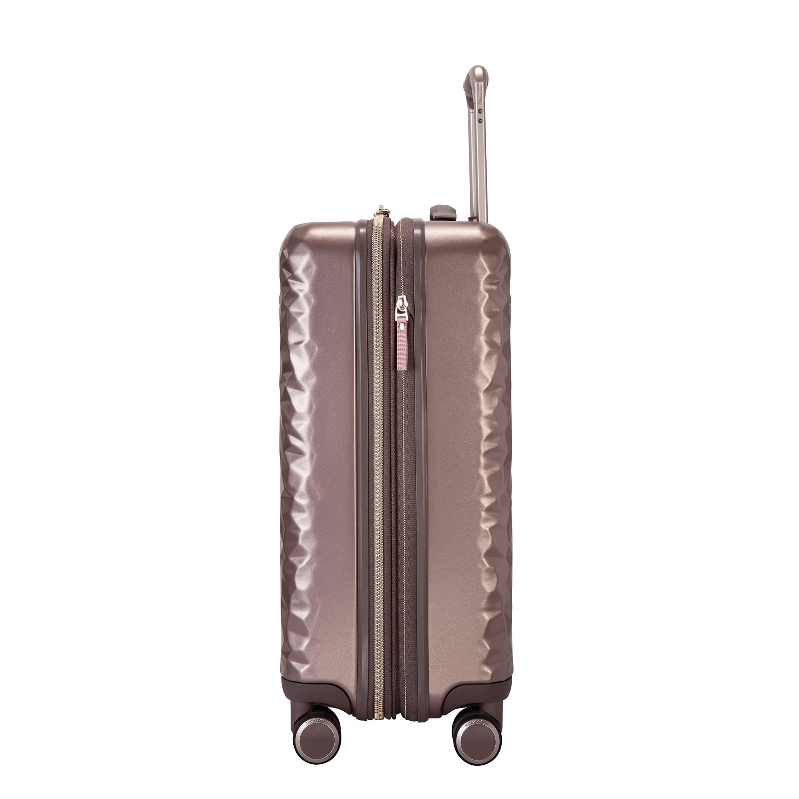 Ricardo Beverly Hills Indio 20-Inch Carry-On Hardside Luggage - Durable Spinner Suitcase with Compression Straps & Secondary Compartment - Smoked Topaz - Perfect for Air Travel & Weekend Getaways