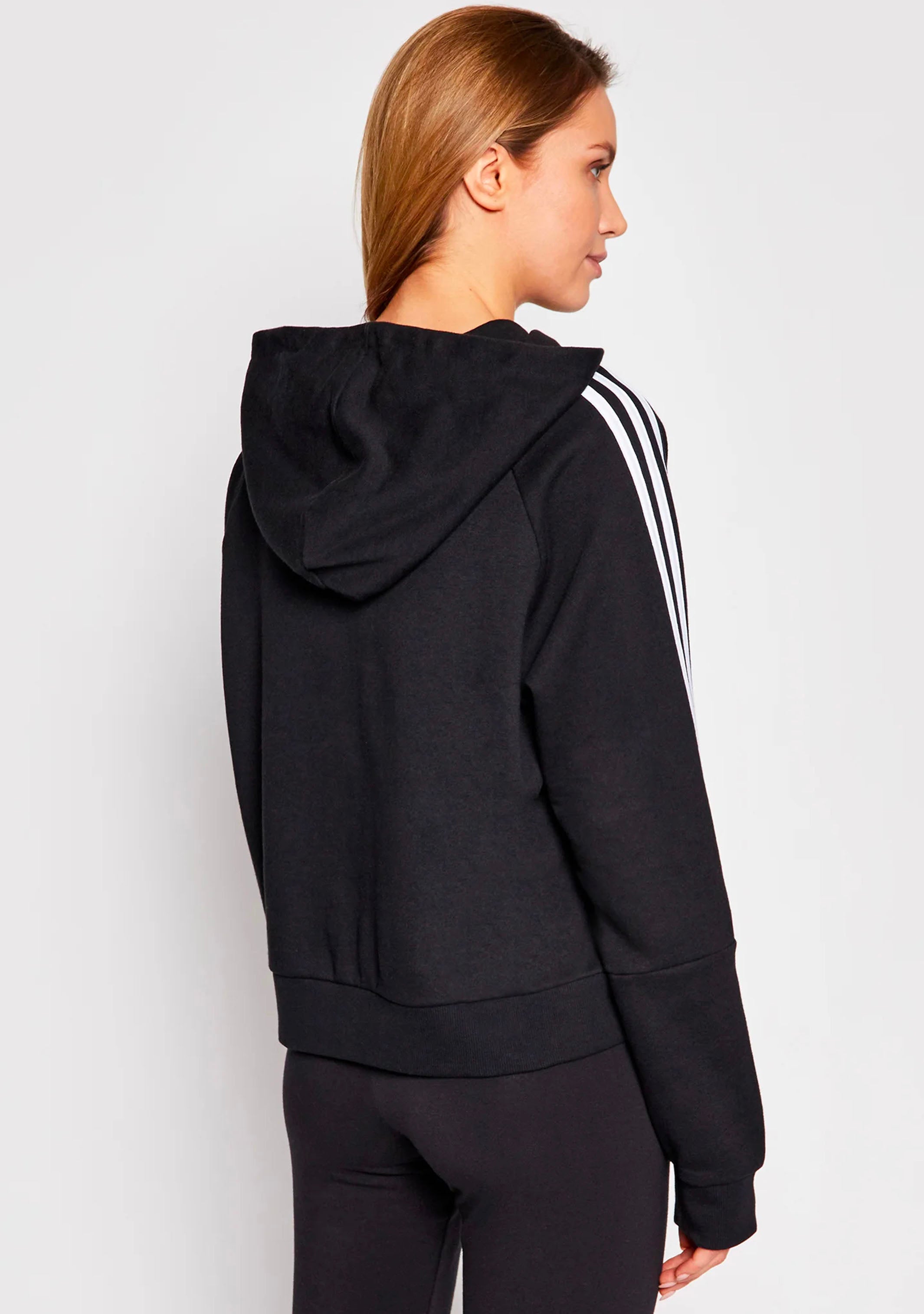 Adidas Women's Essentials Loose Fit 3-Stripes Cropped Hoodie - GL1460 | Comfortable Casual Wear for Gym, Running & Street Fashion