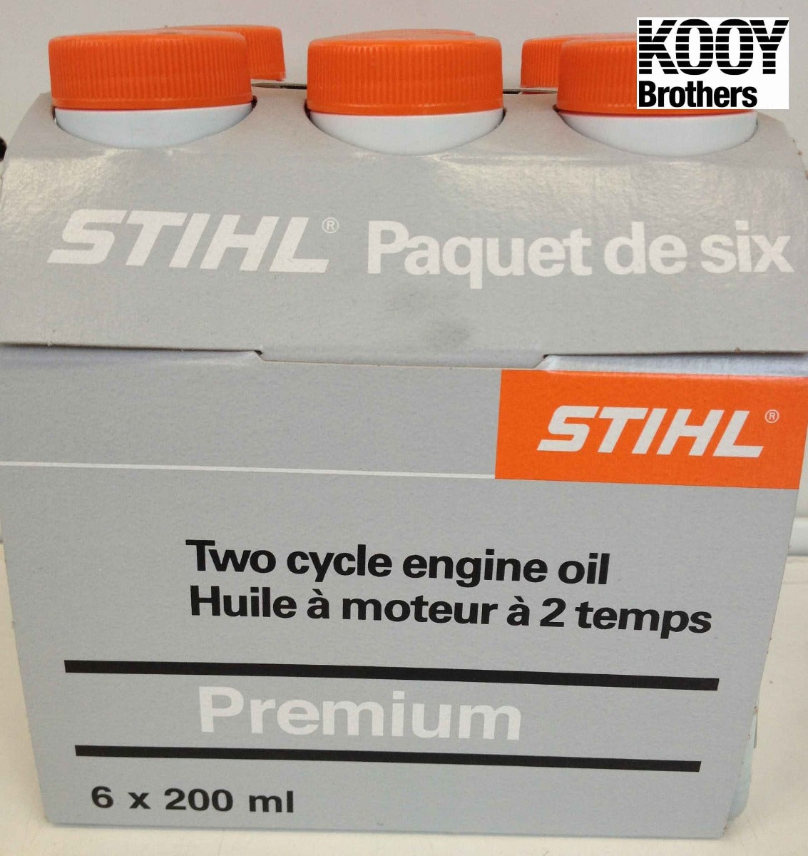 STIHL Premium 2-Cycle Engine Oil 200mL (6-Pack) - High Performance Oil for Chainsaws, Trimmers & Outdoor Power Tools