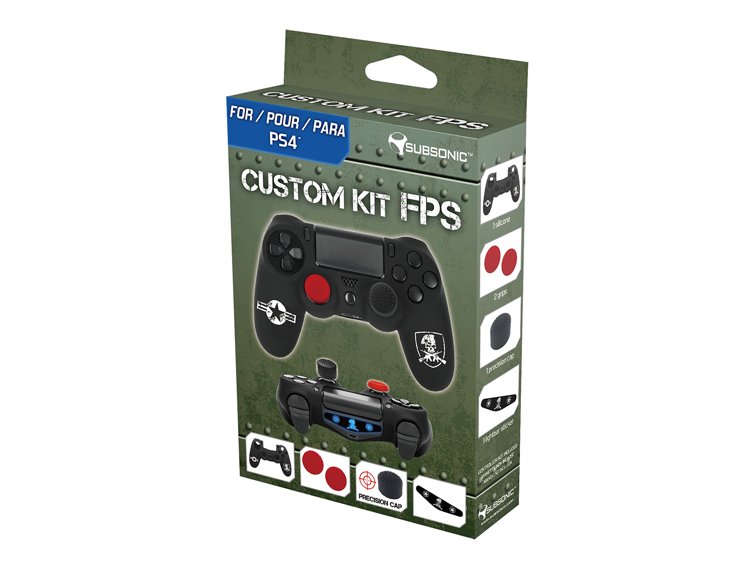 Premium Silicone Cover Skin for PlayStation 4 Controller - Anti-Slip Protective Case with 2 Thumb Grip Caps & Precision Cutouts for PS4/PS4 Slim/PS4 Pro (Camo Design) - Perfect for FPS Gaming, Long Play Sessions & Enhanced Grip Protection