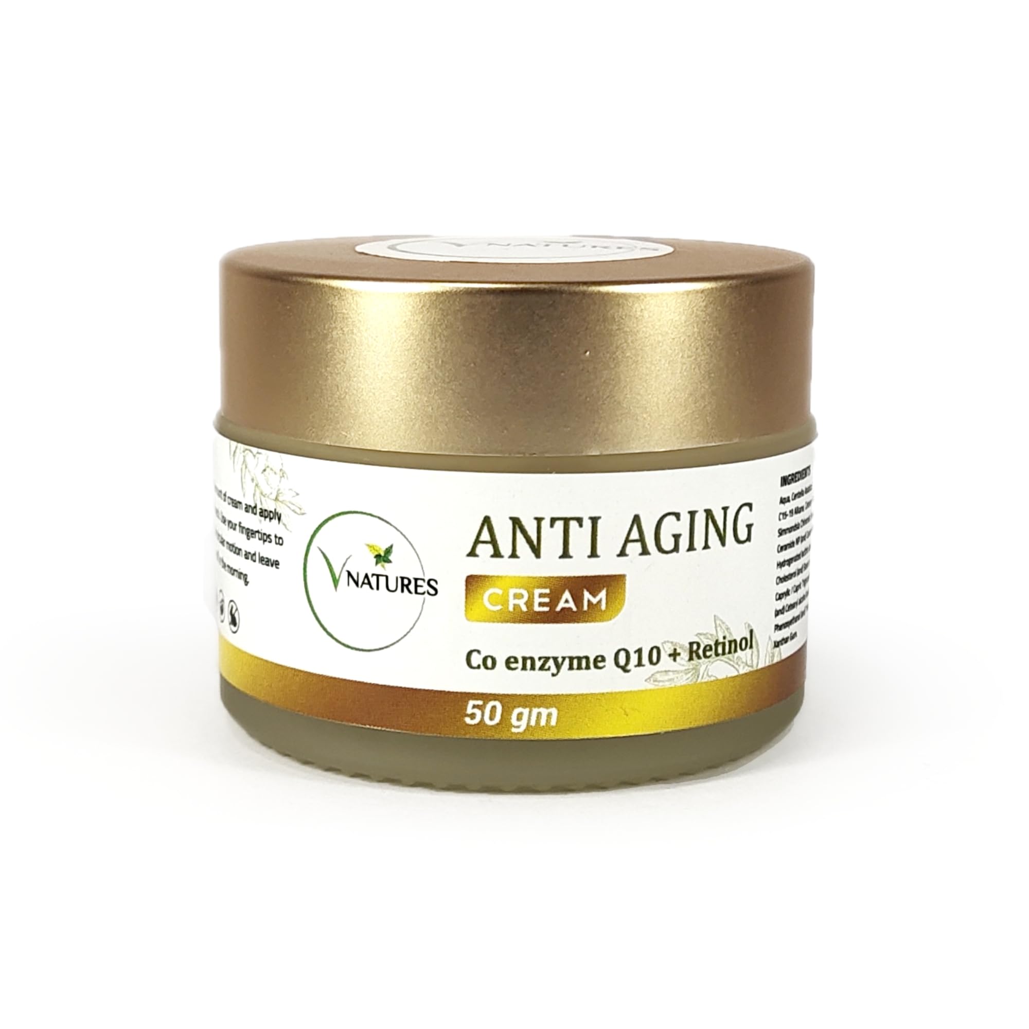 V Natures Anti Aging Cream - 50g | Reduce Wrinkles & Fine Lines, Hydrate & Firm Skin | For All Skin Types | Day & Night Moisturizer for Timeless Beauty