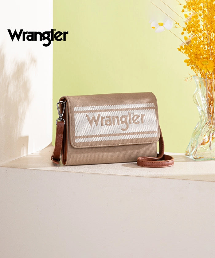 Wrangler Flap Canvas Mini Crossbody Purse for Women - Stylish Small Shoulder Bag with Adjustable Strap - Perfect for Travel, Shopping & Everyday Use