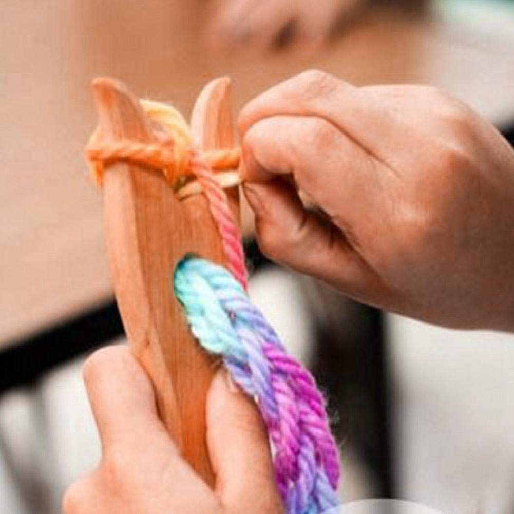 Wooden Knitting Fork Set with Needle for DIY Bracelets & Necklaces - Crafting & Weaving Tools