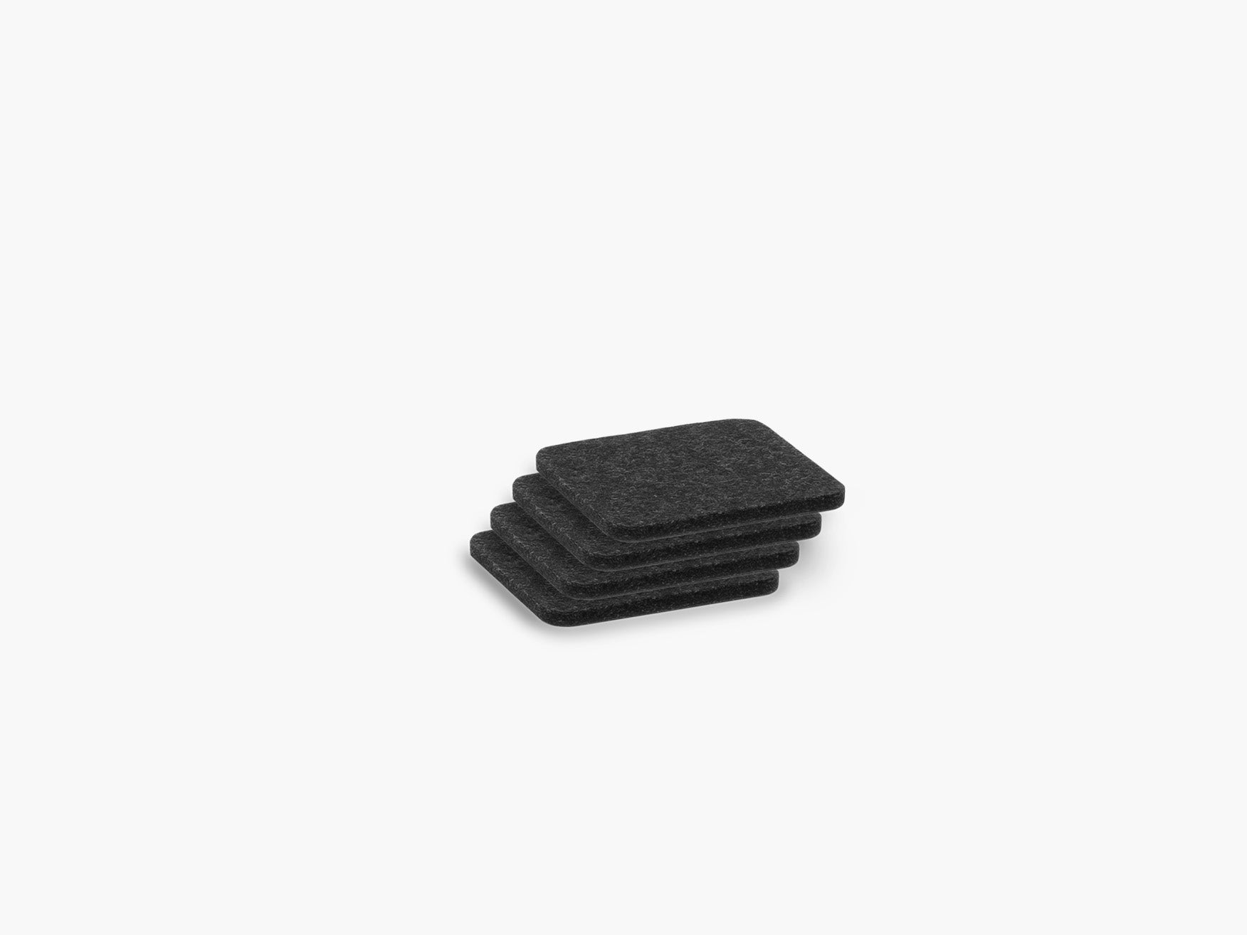 Premium Wool Felt Desk Coaster Set - Gray, Absorbent & Durable for Hot & Cold Drinks - Perfect for Office, Home, or Coffee Shop Use