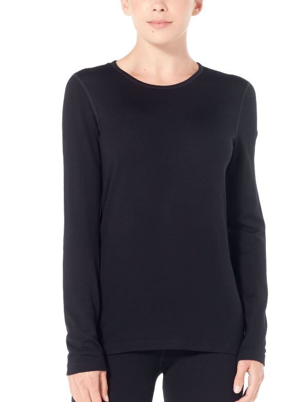 Icebreaker 260 Tech LS Crew Women's Long Sleeve Merino Wool Base Layer - Perfect for Hiking, Skiing & Outdoor Adventures