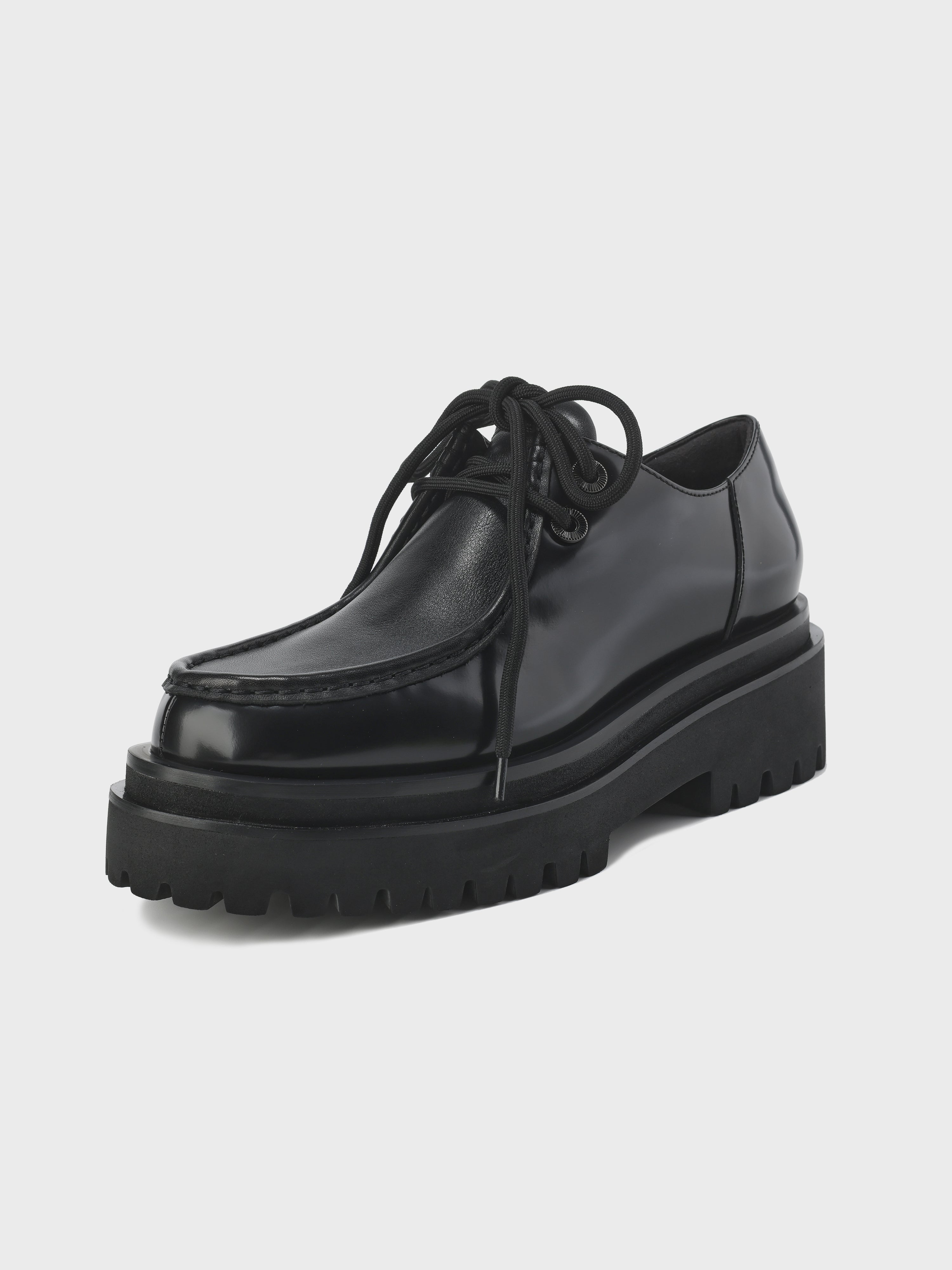 Stylish Platform Lace Up Derby Shoes for Women - Comfortable Chunky Heel Oxfords for Casual Outfits & Office Wear