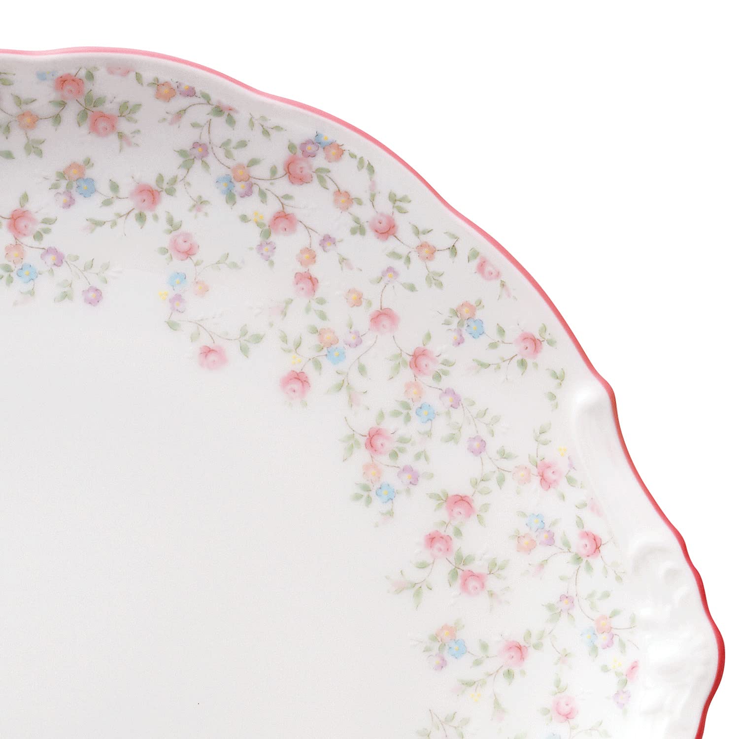 Noritake T58119A/9940 Cutie Rose Bone China Plate - Microwave Safe, Elegant Dinnerware for Everyday Use & Special Occasions