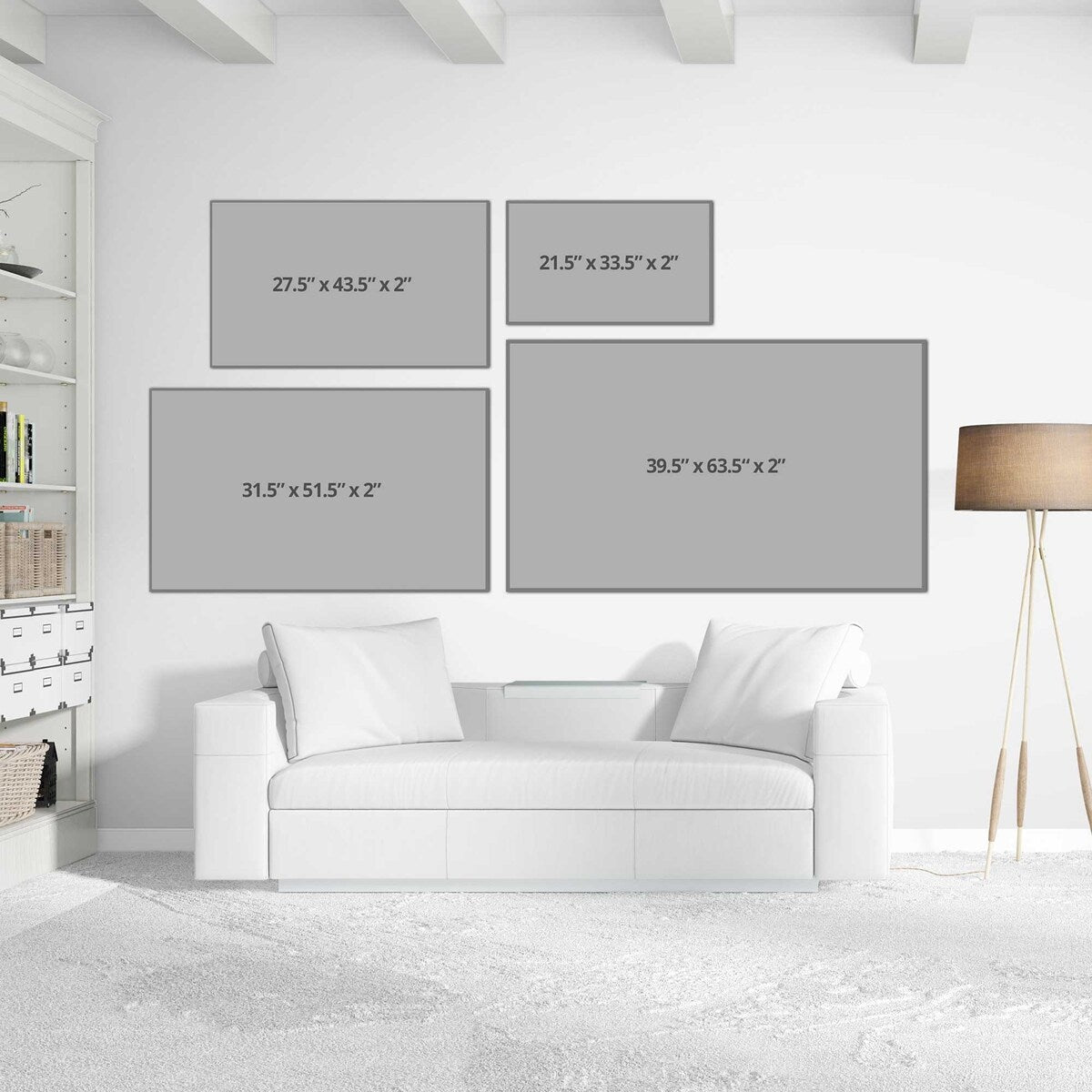 Abstract Blossom I Floral Art Print on Floating Canvas - Modern Wall Decor for Living Room, Bedroom & Office
