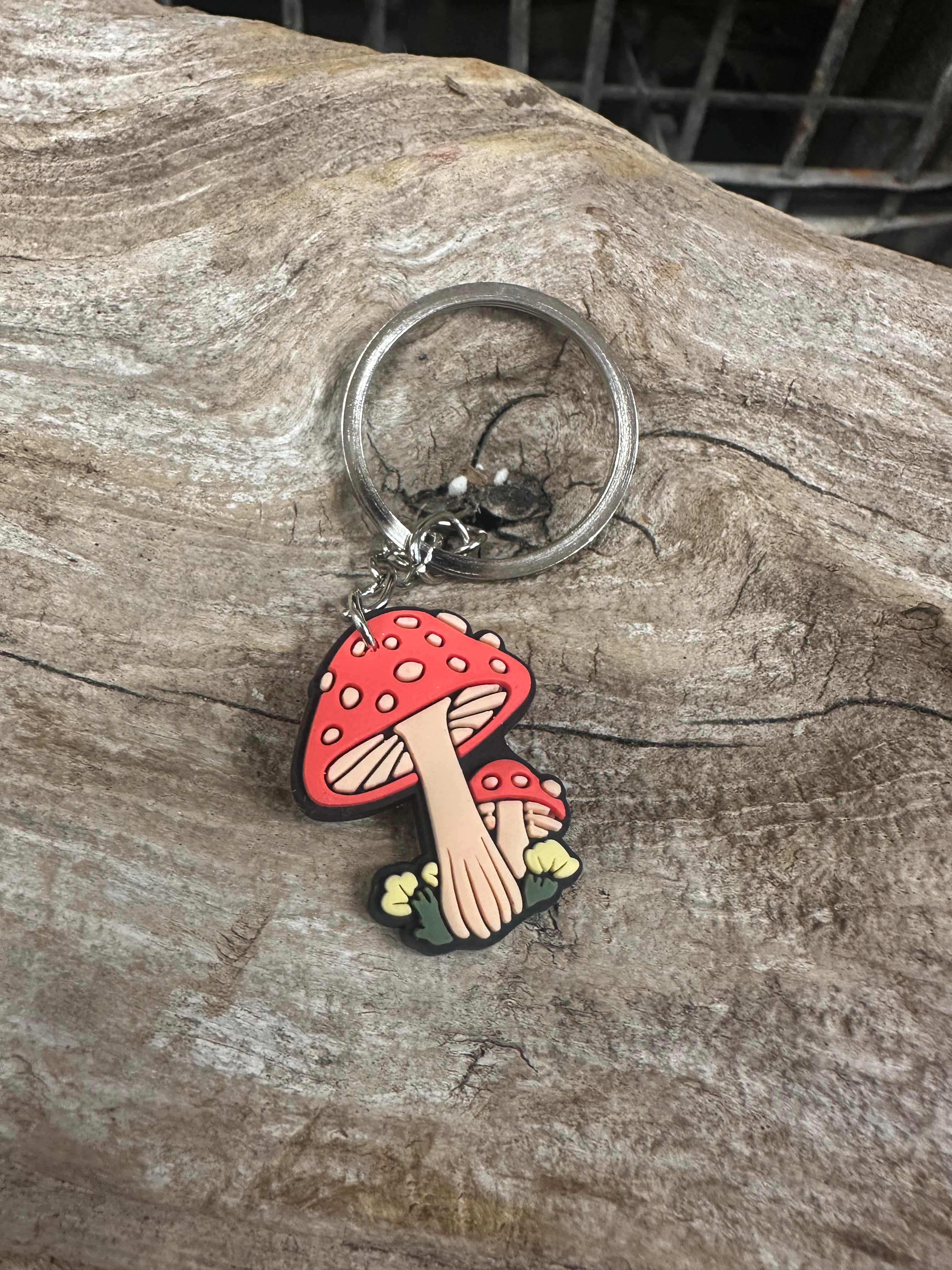 Mushroom Keychain - Cute & Durable Key Ring for Women & Men - Perfect for Backpacks, Gifts & Home Decor