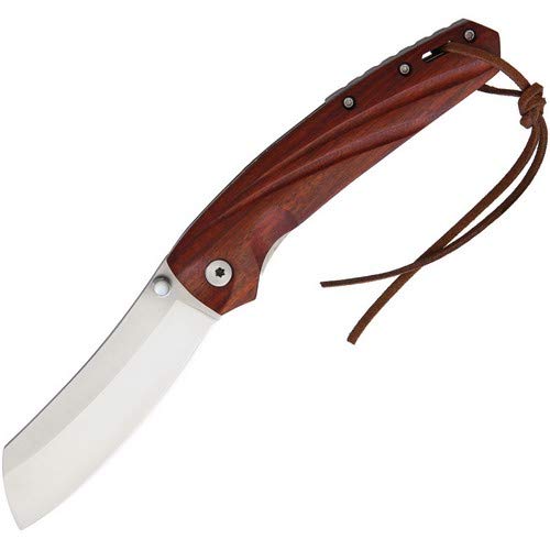 D2 Steel Linerlock Folding Pocket Knife with Wood Handle - Marbles BF210646 - Perfect for Camping, Hiking & Everyday Carry (EDC)