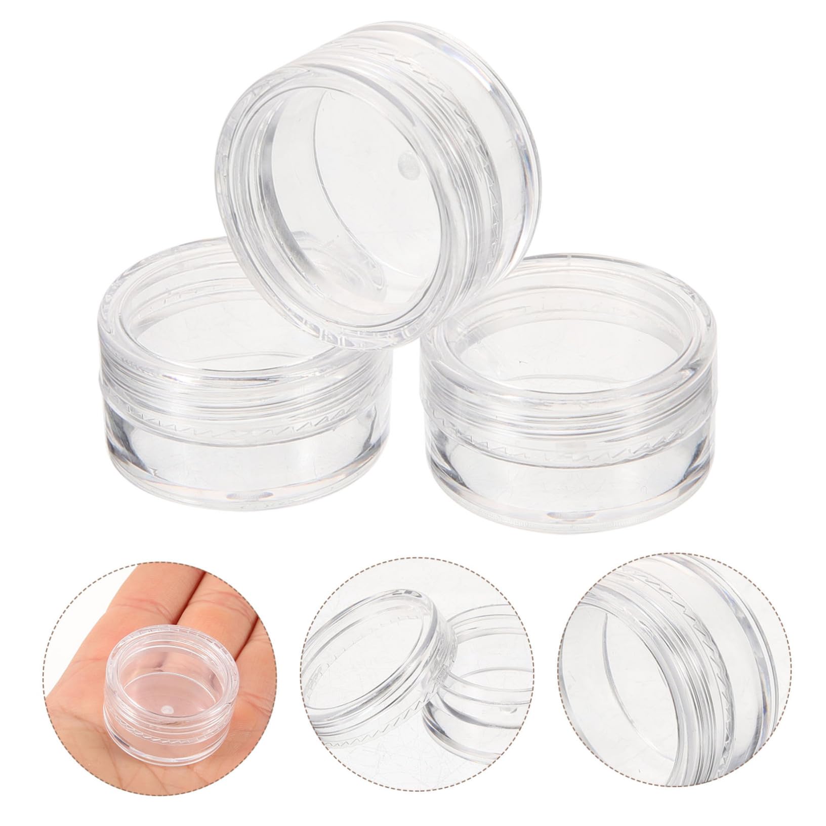 20 Pack 5g Round Cream Jars - Travel Size Empty Plastic Containers for Makeup, Cosmetics & Skincare | Lightweight Portable Cream Storage | Perfect for DIY Beauty Products, Sample Kits & On-the-Go Touch Ups