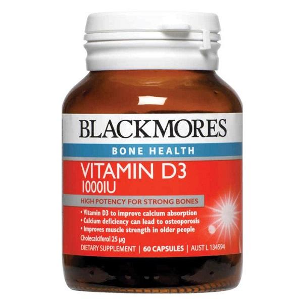 Blackmores Vitamin D3 1000iu Supplement - Supports Bone Health & Immune System - for Adults & Kids - Daily Immune Support & Calcium Absorption Aid - Perfect for Home, Office & Travel Use
