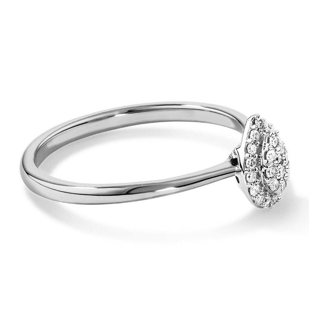 Lab Grown Diamond Promise Ring for Women - Pear Cluster Engagement Ring in 14K Gold - Perfect for Proposals, Anniversaries & Special Occasions