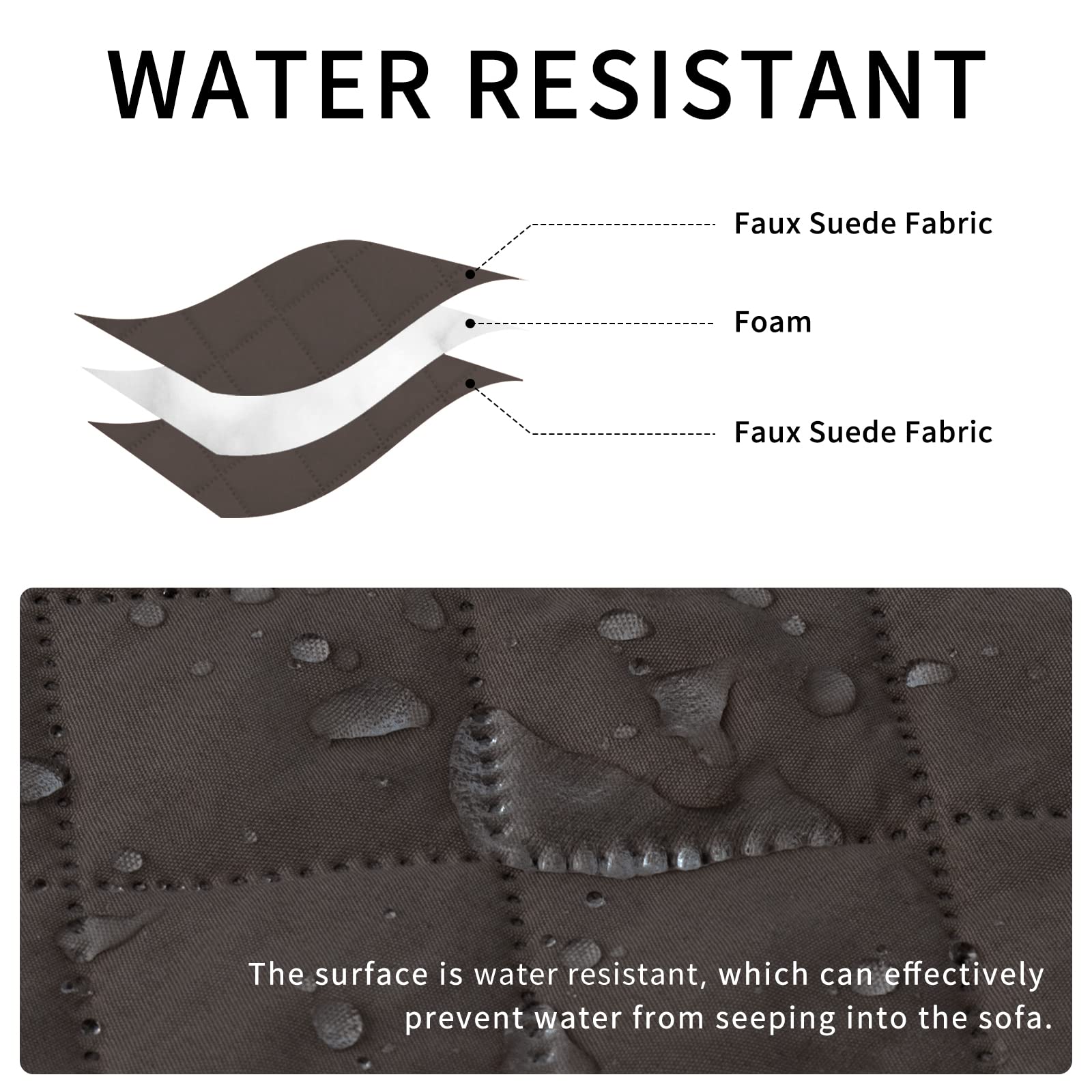 ISSUNTEX Reversible L-Shaped Sectional Couch Cover for Dogs & Pets - Water Resistant Sofa Protector for Chaise Lounge, Furniture Protector for Kids & Pets (X-Large, Chocolate/Chocolate) - Perfect for Pet Owners & Family Homes with Active Lifestyles