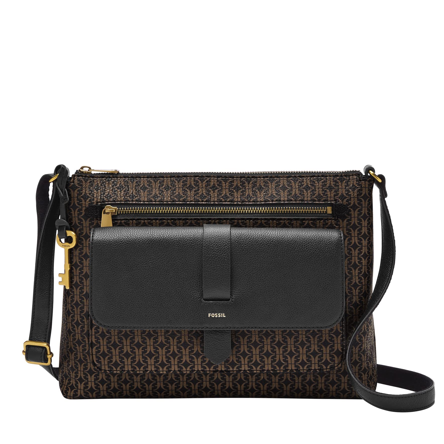 Fossil Women's Kinley Large Crossbody Purse Handbag - Stylish Leather Shoulder Bag for Everyday Use, Work & Travel