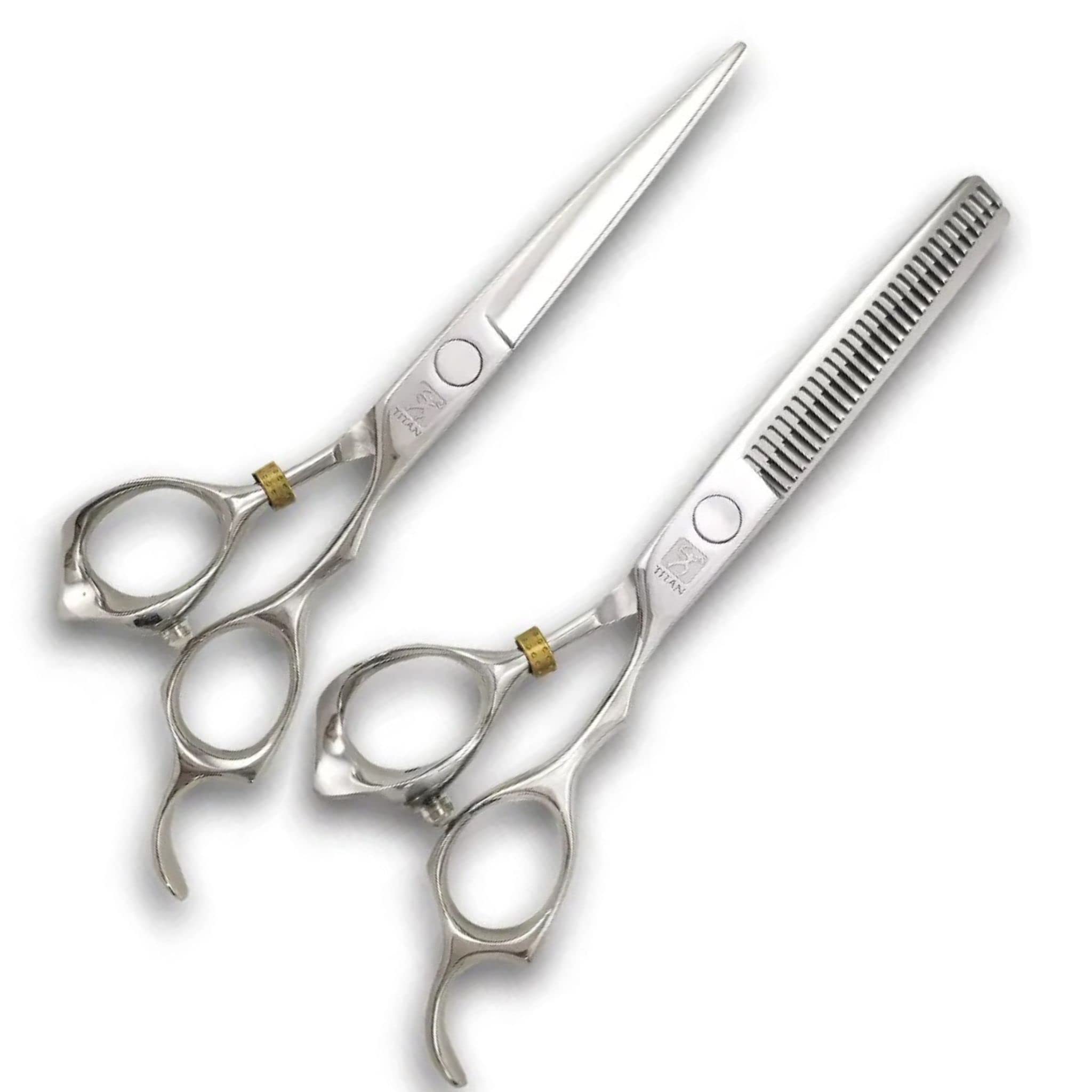 Professional Titanium Coated Hair Cutting Scissors Set - 6