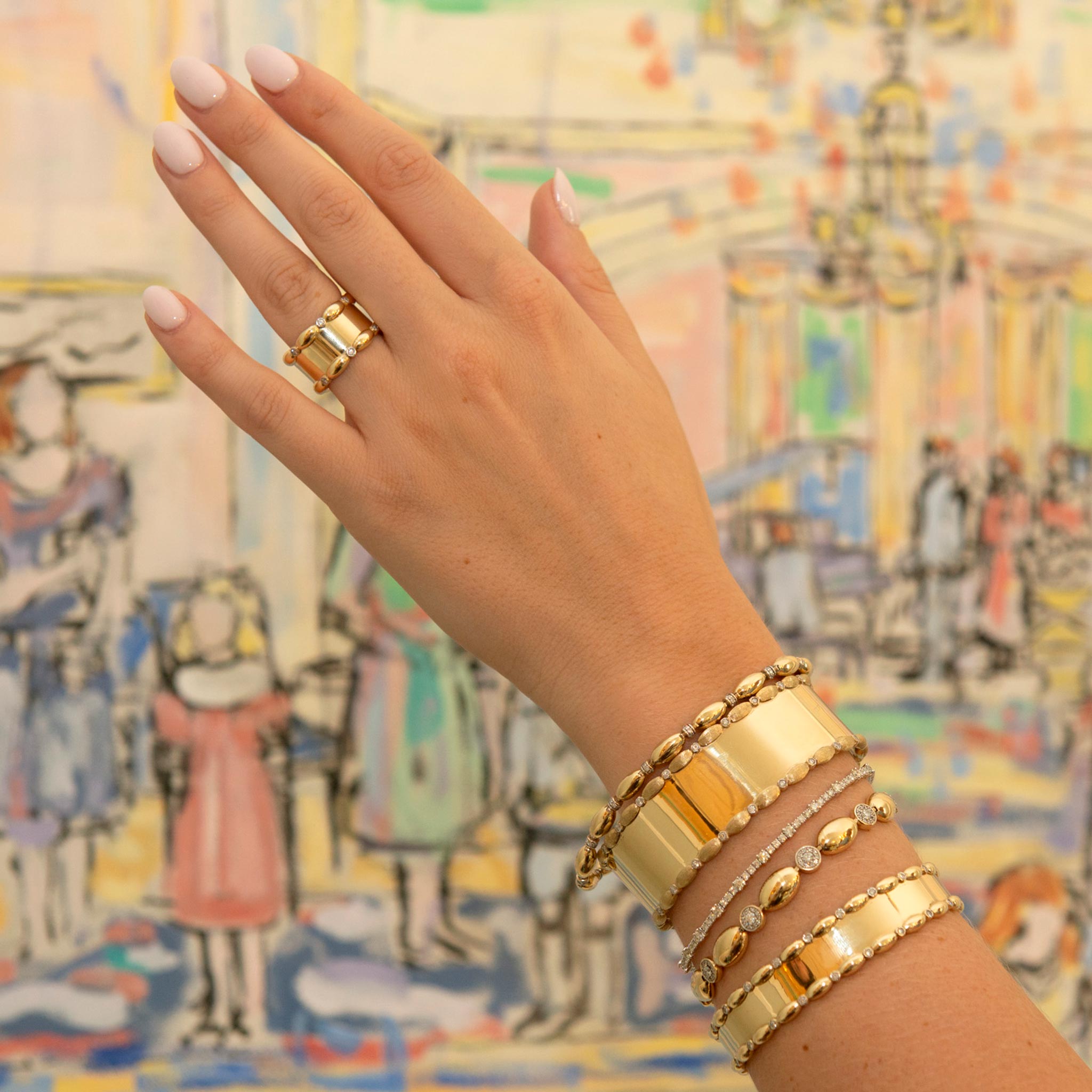 The Mary Wide Cuff Bracelet - Elegant Adjustable Women's Jewelry for Casual & Formal Occasions | Perfect Gift for Her, Birthday, Anniversary & Special Events
