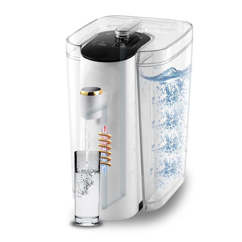 Mini Instant Hot Water Dispenser - Portable Electric Kettle with 5 Temperature Settings & Smart Memory, Fast Heating for Bottled Water - Perfect for Office, Home, Travel & Camping Use