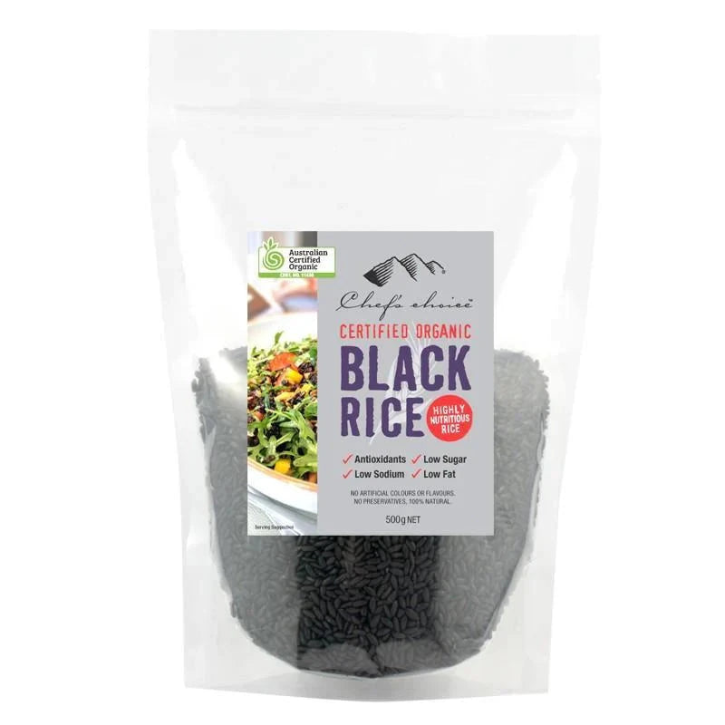 Organic Black Rice by Chef's Choice - Premium Whole Grain for Healthy Cooking, Gluten-Free & Nutrient-Rich | Perfect for Buddha Bowls, Stir-Fries & Rice Pudding