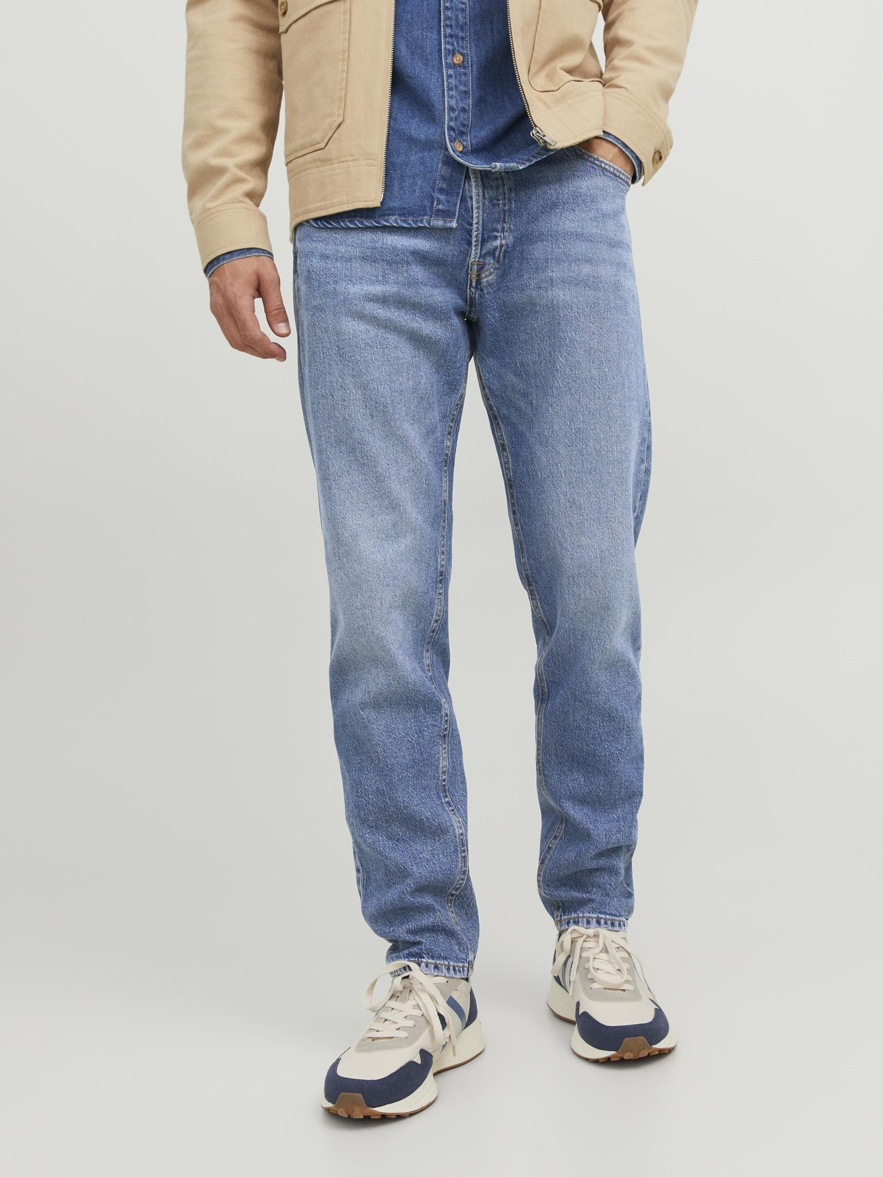 JACK & JONES Men's Slim Fit Stretch Denim Jeans for Casual Wear | Comfortable & Stylish for Everyday Outfits and Work
