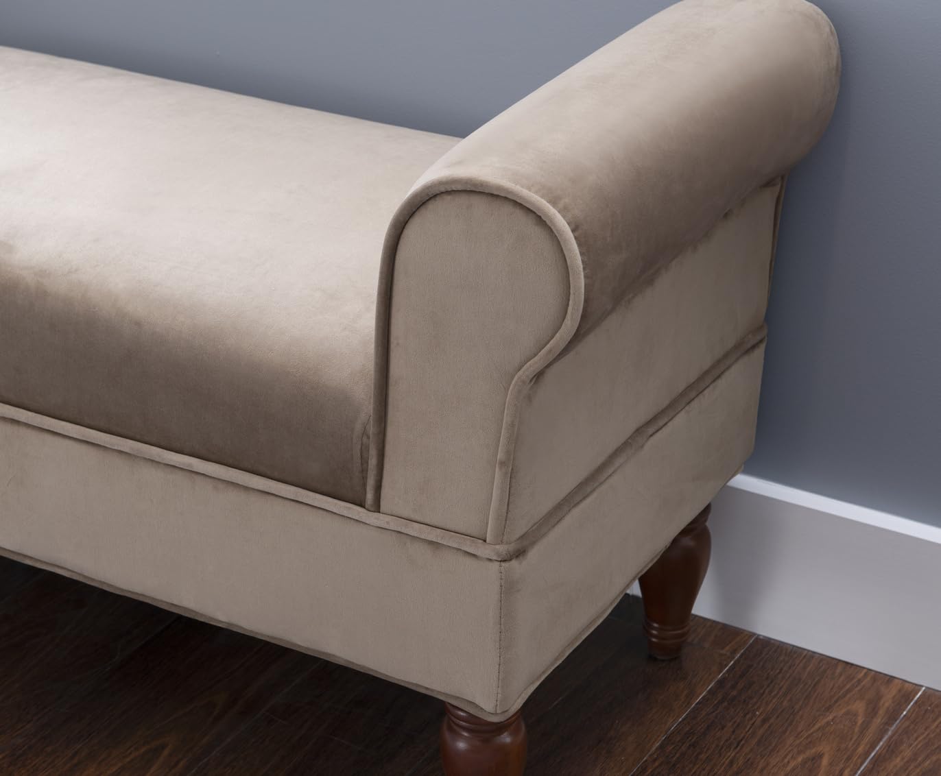 Linon Lillian Bench - Stylish Wooden Coffee Table Bench with Storage for Living Room, Bedroom & Entryway - Perfect for Small Spaces, Home Decor & Extra Seating