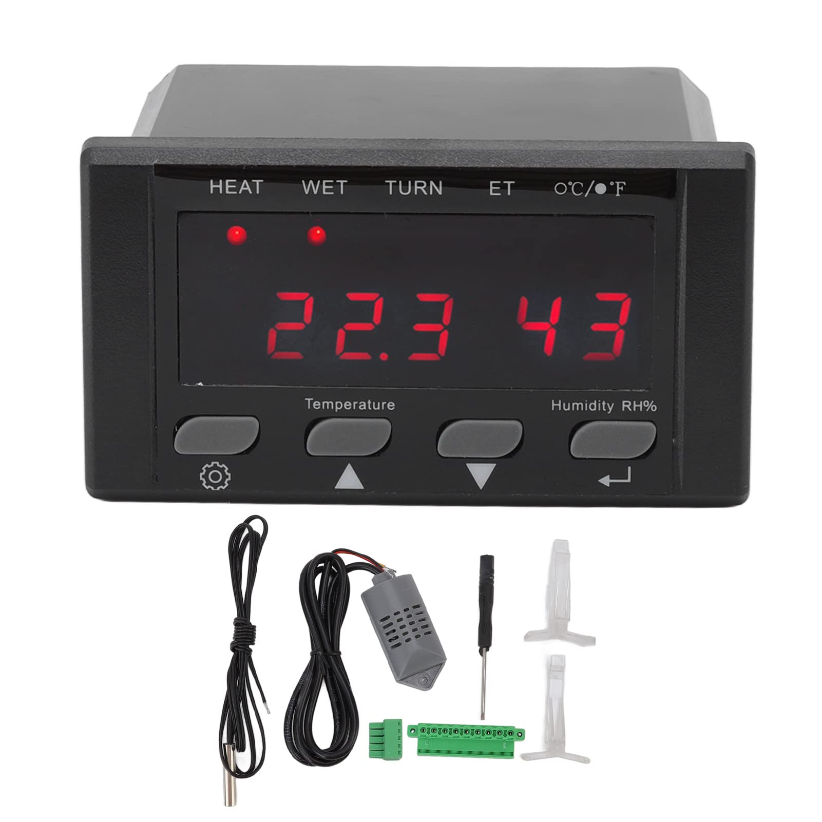 GLOGLOW Digital Egg Incubator Temperature Controller with Fahrenheit Display - Precise Thermostat for Poultry, Reptile Eggs & Hatching - Ideal for Chicken Coops, Reptile Breeding & Farm Use