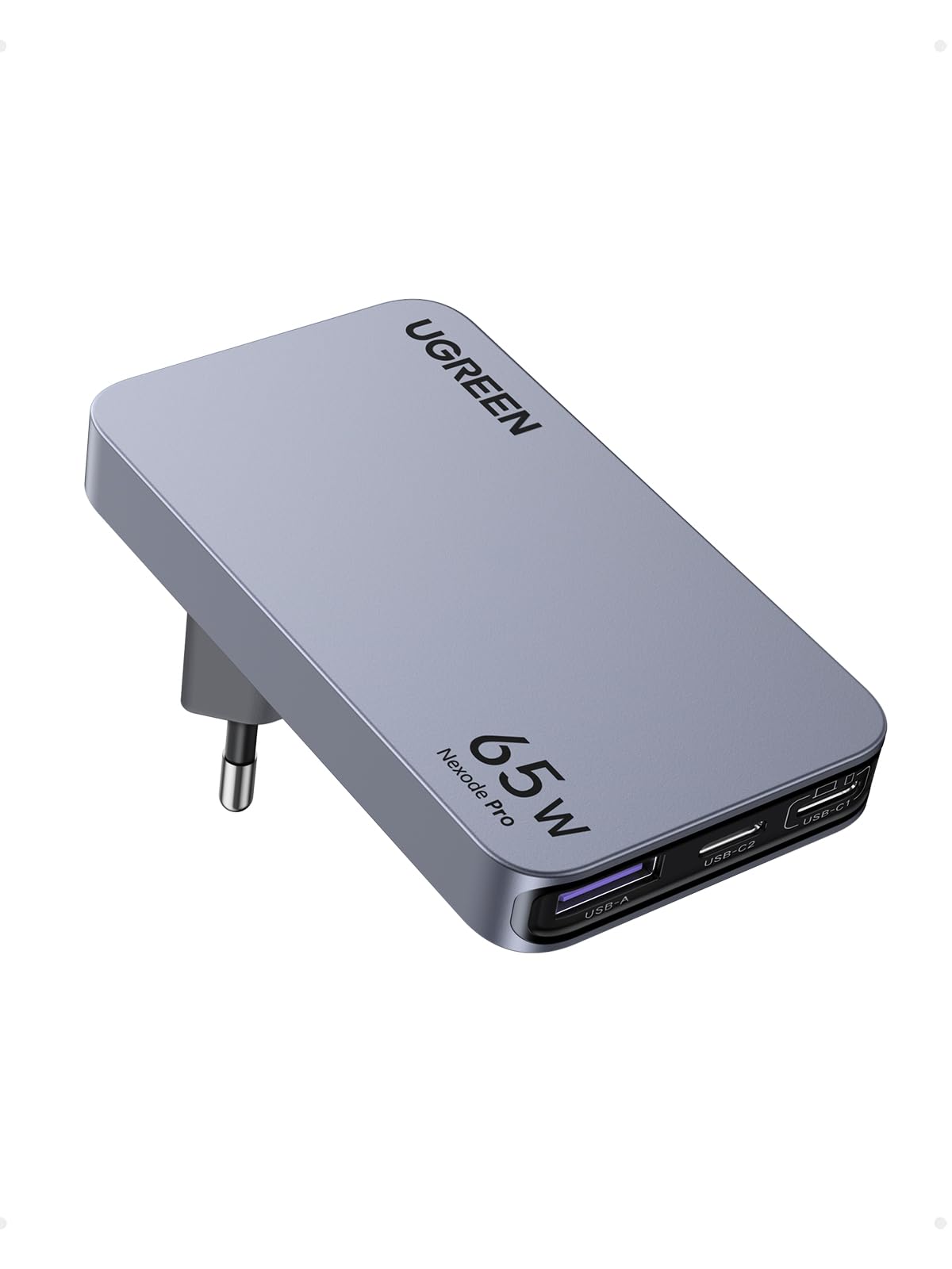 UGREEN Nexode Pro 65W USB C Travel Charger - 3 Port Fast Charging Adapter with EU/UK/US Plugs - Compatible with iPhone 16 Pro Max, MacBook, Galaxy S24 Ultra - Perfect for Travel, Office & Home Use