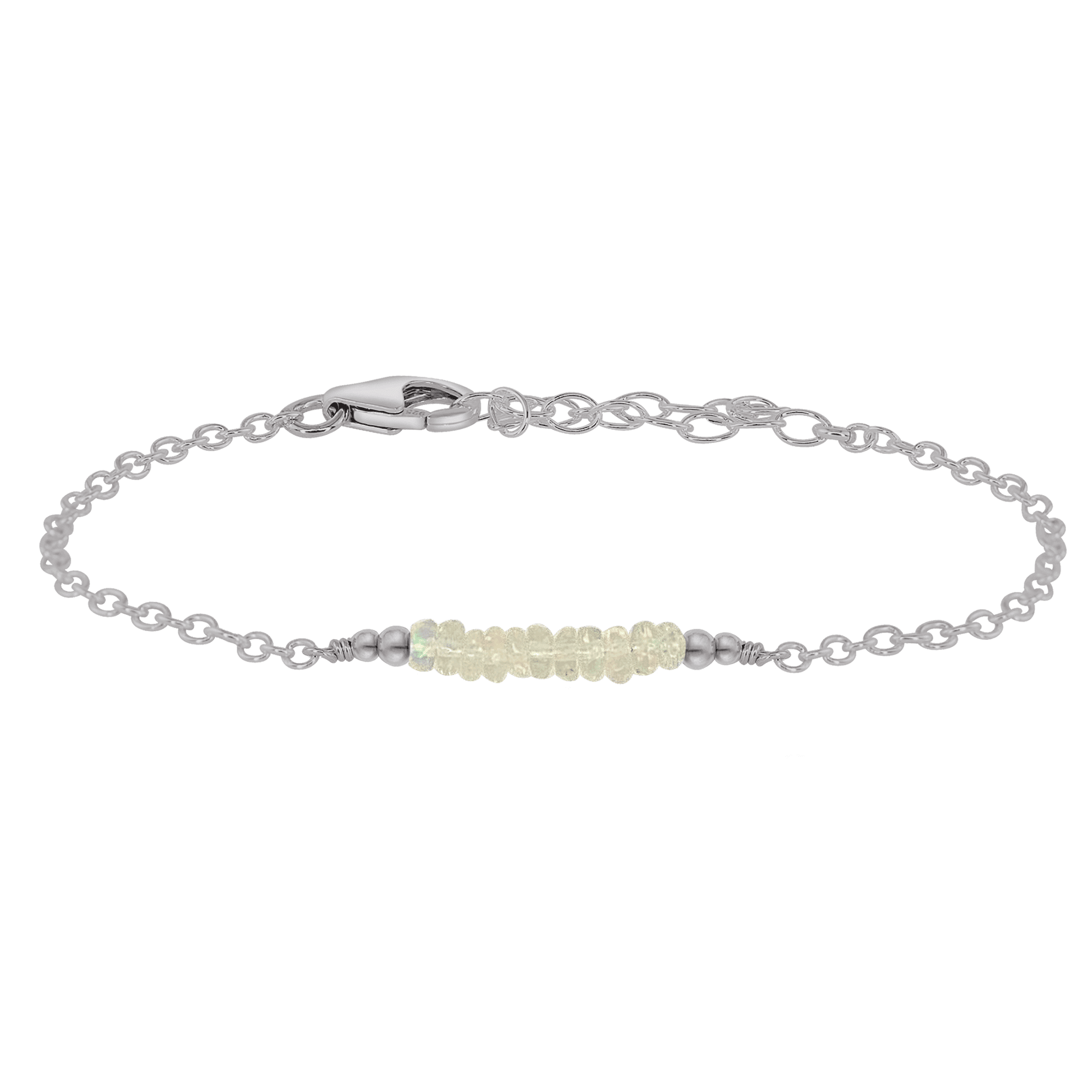 Sparkling Ethiopian Opal Gemstone Faceted Bead Bar Bracelet for Women - Handmade Adjustable Wrap Bracelet for Boho Chic, Yoga & Meditation Jewelry
