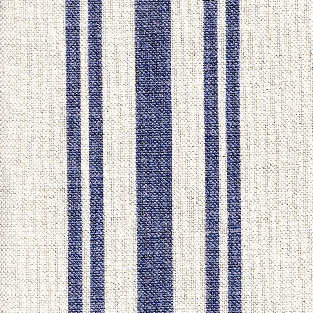 Premium Dorset Striped Linen Fabric - Durlston Blue on Natural Pebble | Soft & Durable for Upholstery, Curtains & Home Decor | Eco-Friendly Textile for DIY Sewing Projects