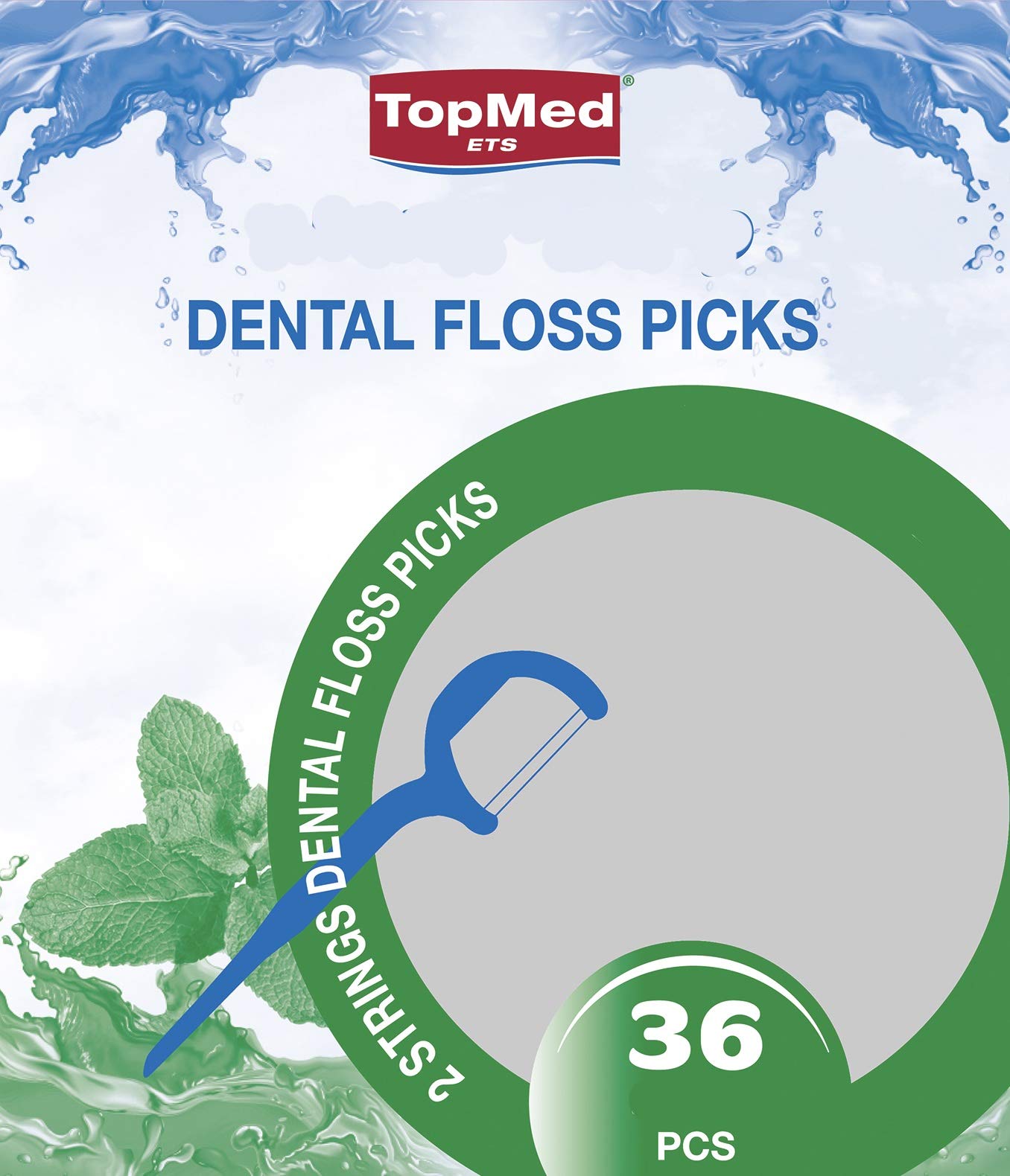 Oral Care Dental Floss Picks - 2 Strings, 36 Count (Pack of 3) | Gentle & Effective Teeth Cleaning | Perfect for Travel, Home & Office Use