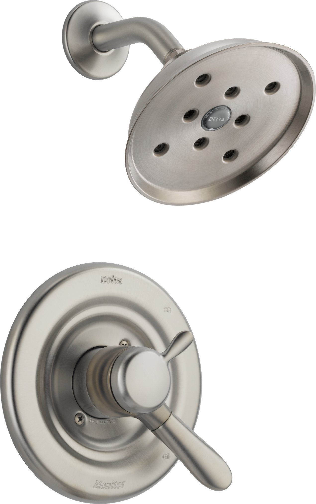 Delta T17238-SSH2O Lahara Monitor 17 Series Shower Trim Kit in Stainless Steel - Perfect for Bathroom Renovation & Modern Home Upgrade