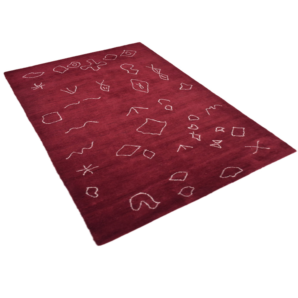 Handmade Reflection Hand Knotted Wool Rug - Bohemian Style Area Rug for Living Room, Bedroom & Home Decor