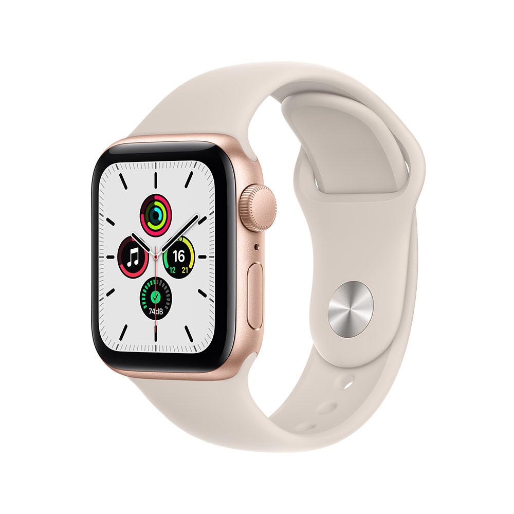 Apple Watch SE (GPS) 40mm Gold Aluminum Case with White Star Sport Band - Perfect for Fitness Tracking & Everyday Wear