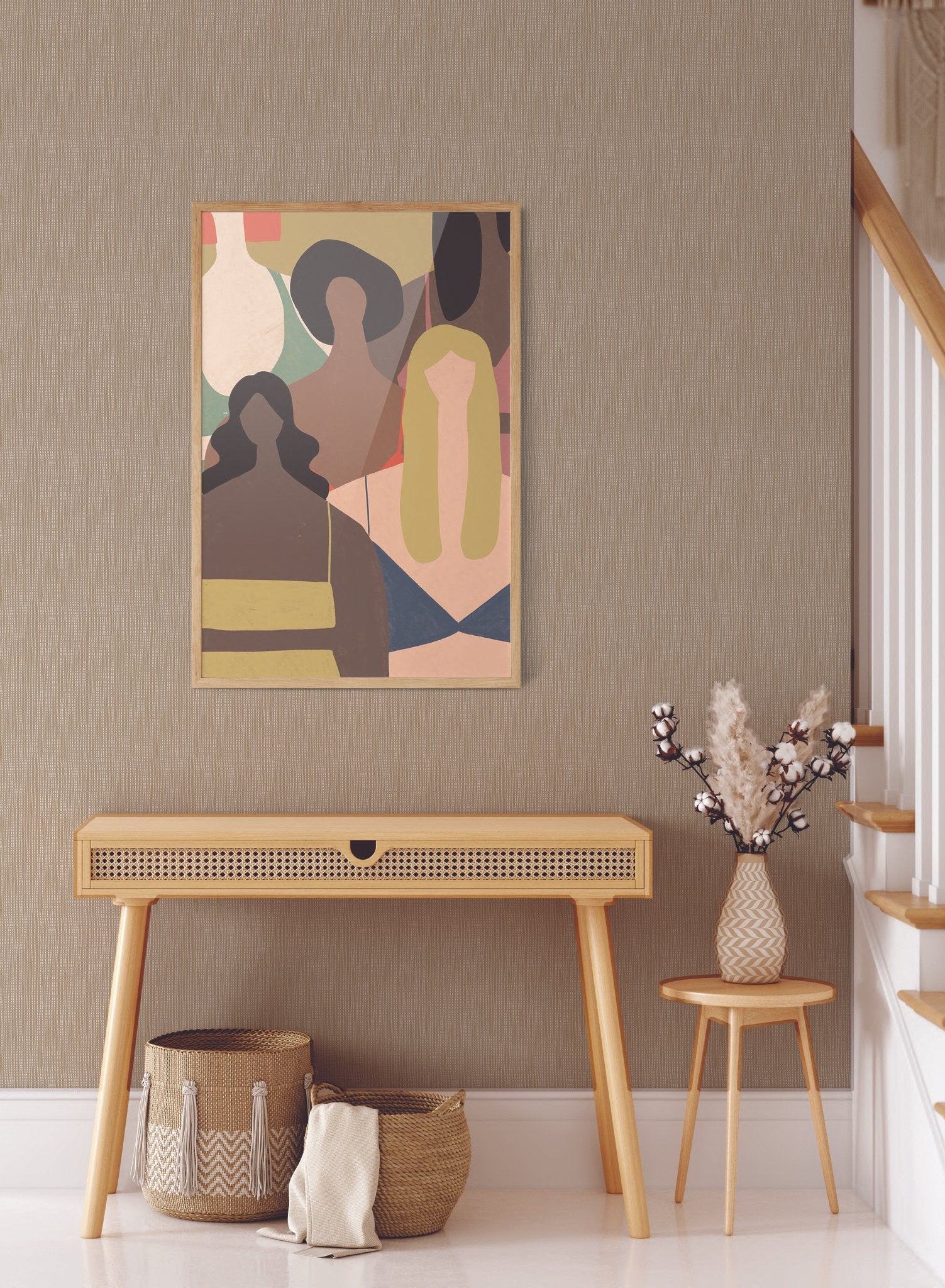 Premium Linen Wallpaper - Elegant Textured Wall Covering for Living Room, Bedroom & Home Decor | Easy to Install & Durable