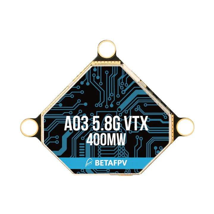 BETAFPV A03 VTX 25 400mW 5.8GHz Micro Video Transmitter with MMCX Connector for FPV Drones and RC Racing - Perfect for Long-Range HD Video Transmission